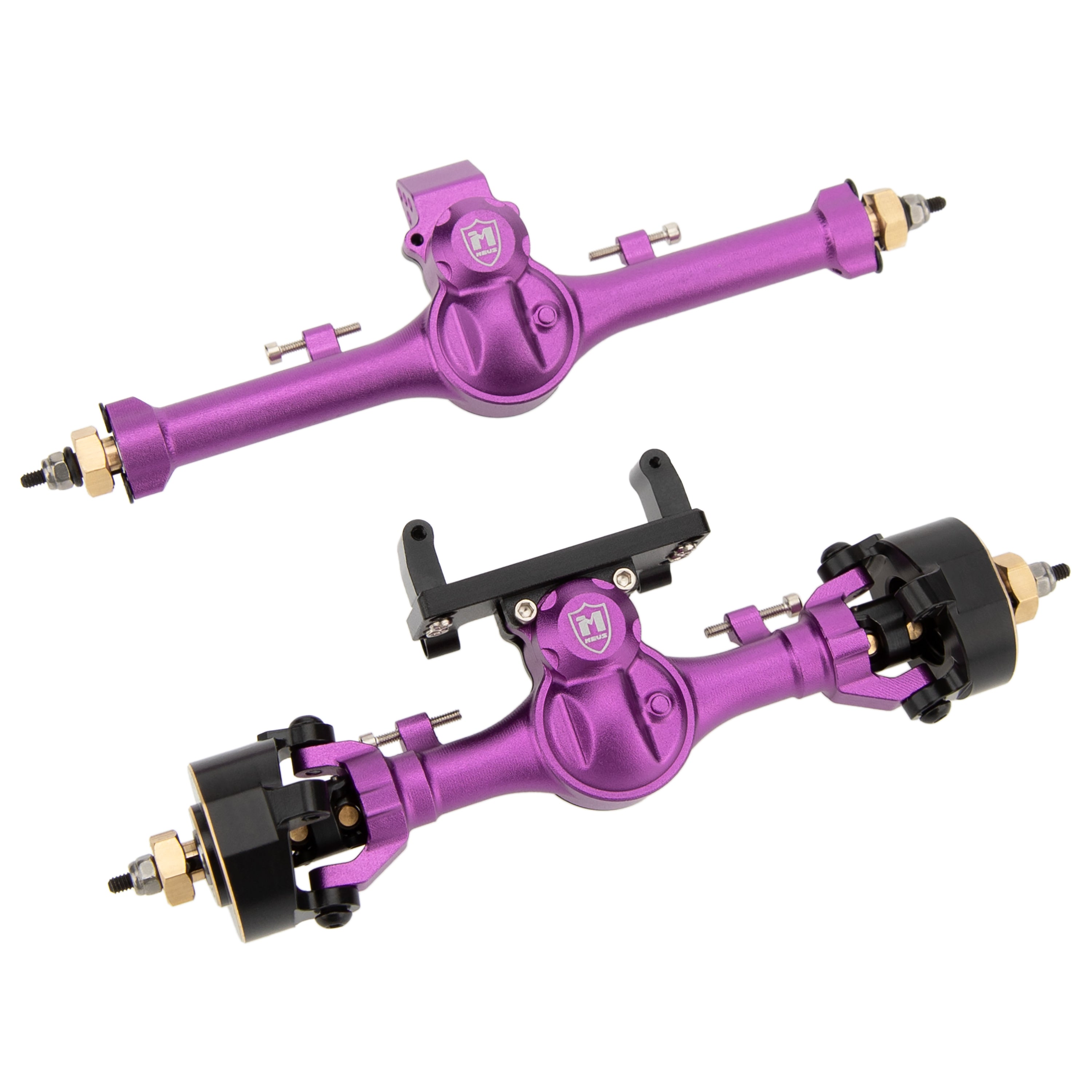 MEUS Racing SCX24 Metal V2 Isokinetic Front Rear Axles +5MM Isokinetic