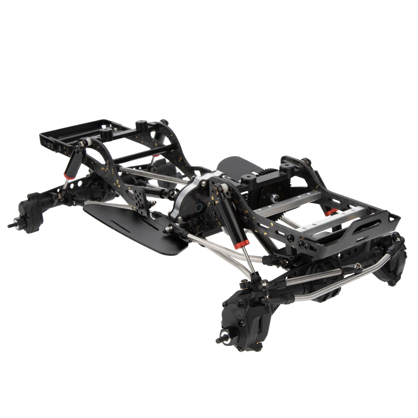 MEUS Racing RC LCG-GOLD RUSH V1 Carbon Fiber Chassis & SCX10 Nylon Por