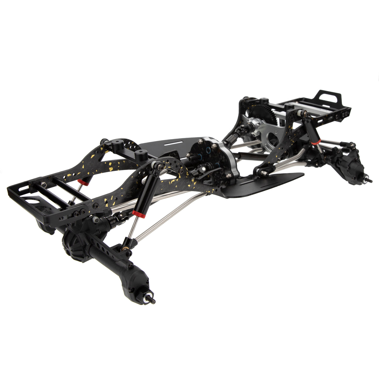 MEUS Racing RC LCG-GOLD RUSH V1 Carbon Fiber Chassis & SCX10 Nylon Por