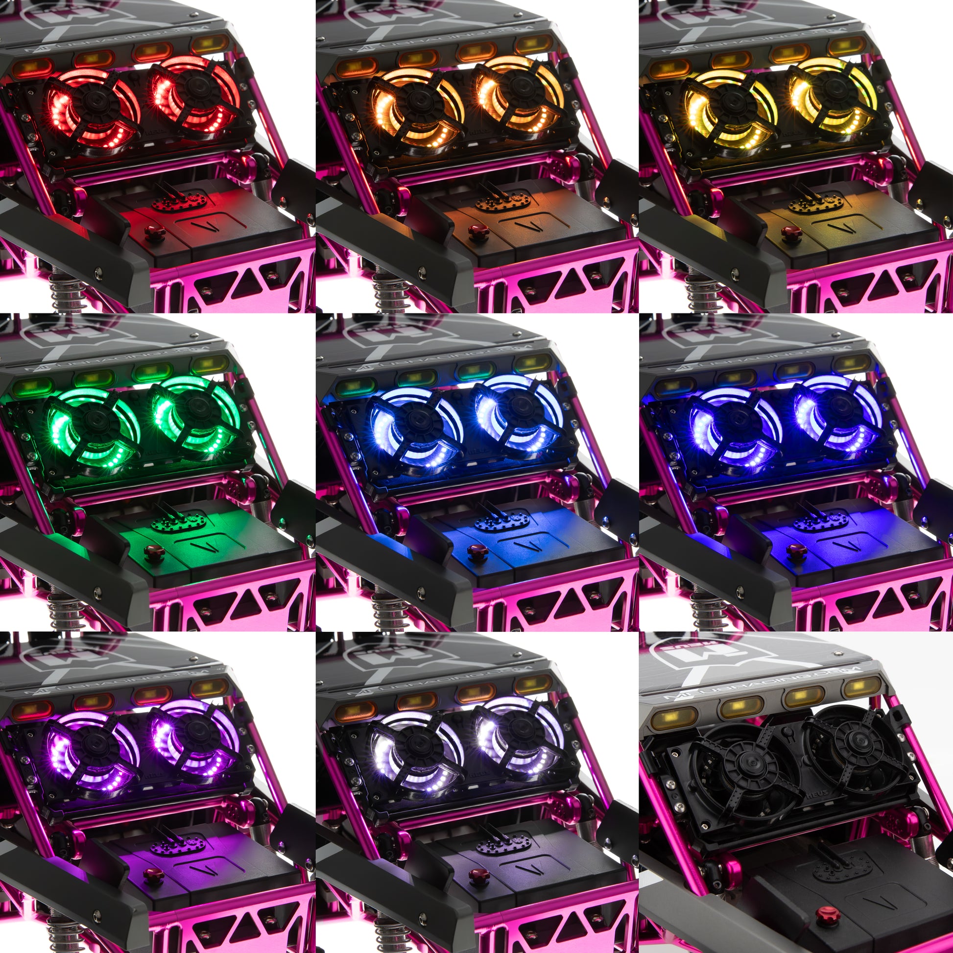 Rear Mount Radiator Cooling Fan with Lights
