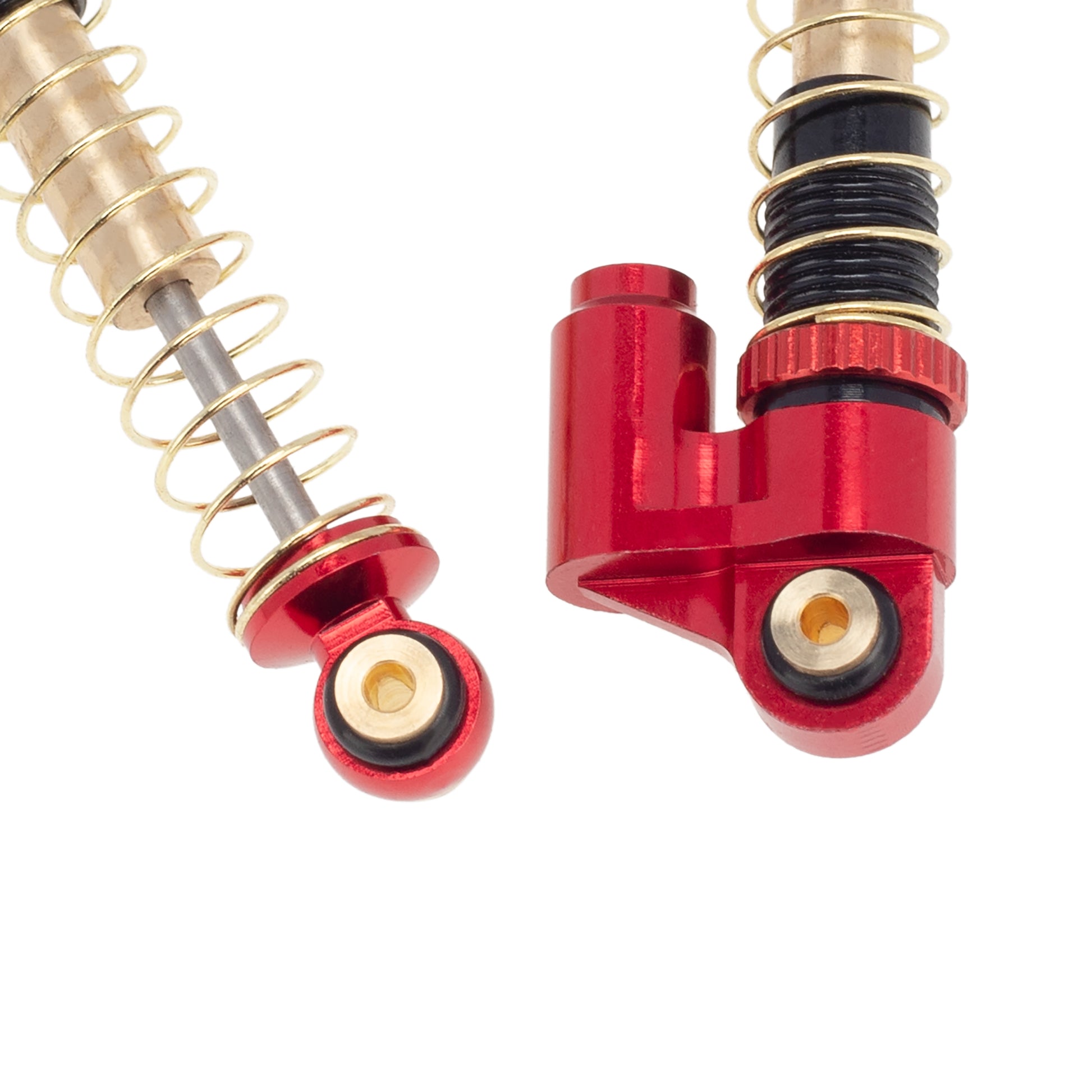 RCLions 4-Piece Adjustable Metal Shocks For Axial SCX24 Deadbolt – Upgrade Your 1/24 RC Crawler Car Damping System