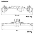 Redcat Vertex-6 front rear axle housing Size