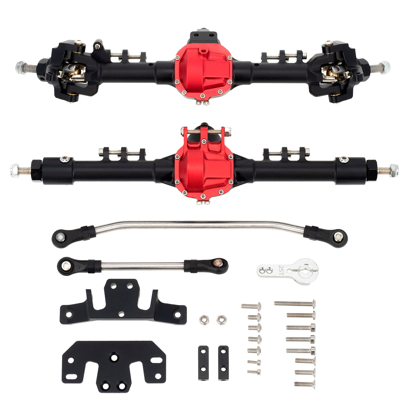 Meus Racing Metal Large Steering Integrated Straight Front & Rear Axle