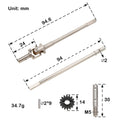 SCX10 Metal front rear CVD shafts size