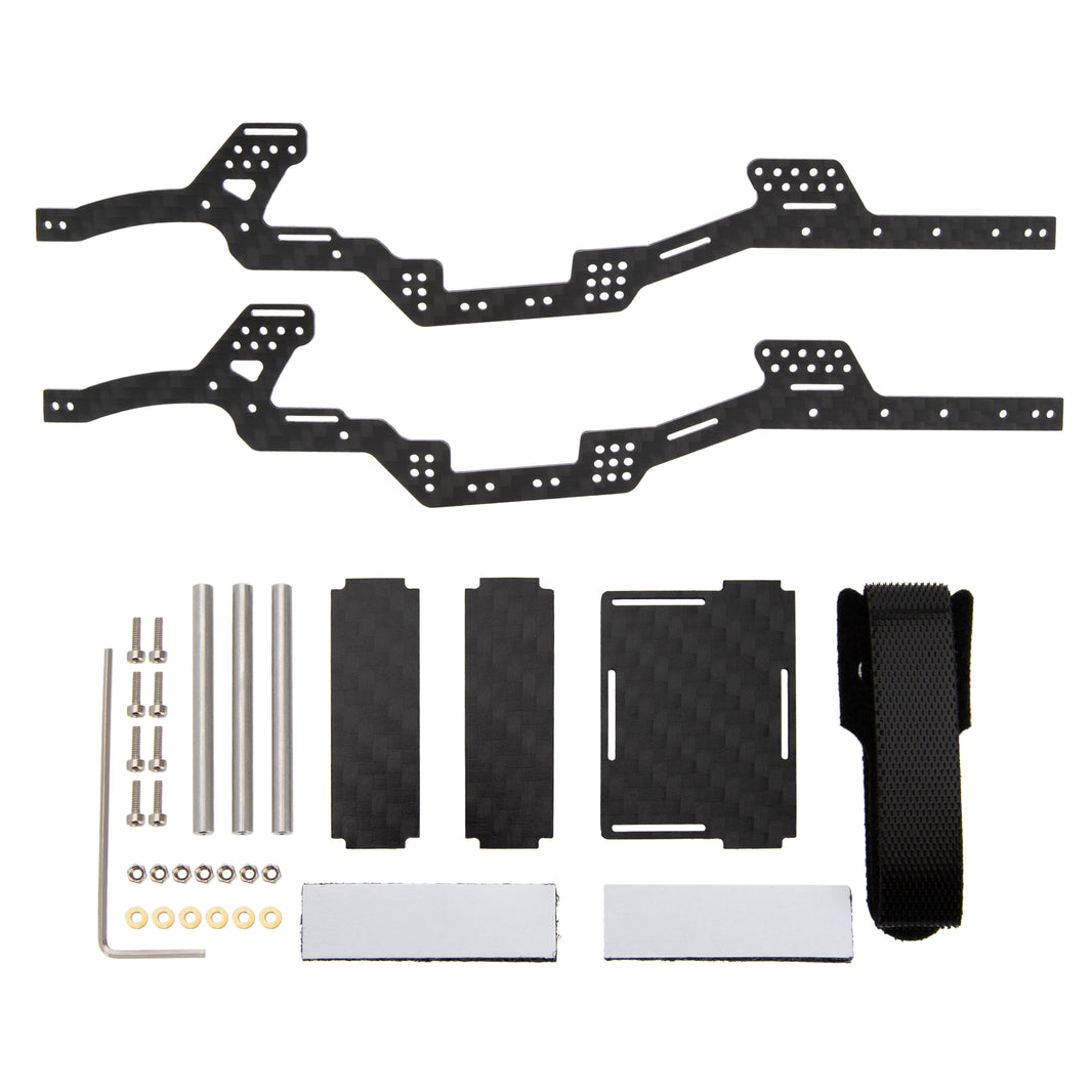 MEUS Racing Carbon Fiber LCG Chassis Kit Frame Girder for Axial SCX24 ...
