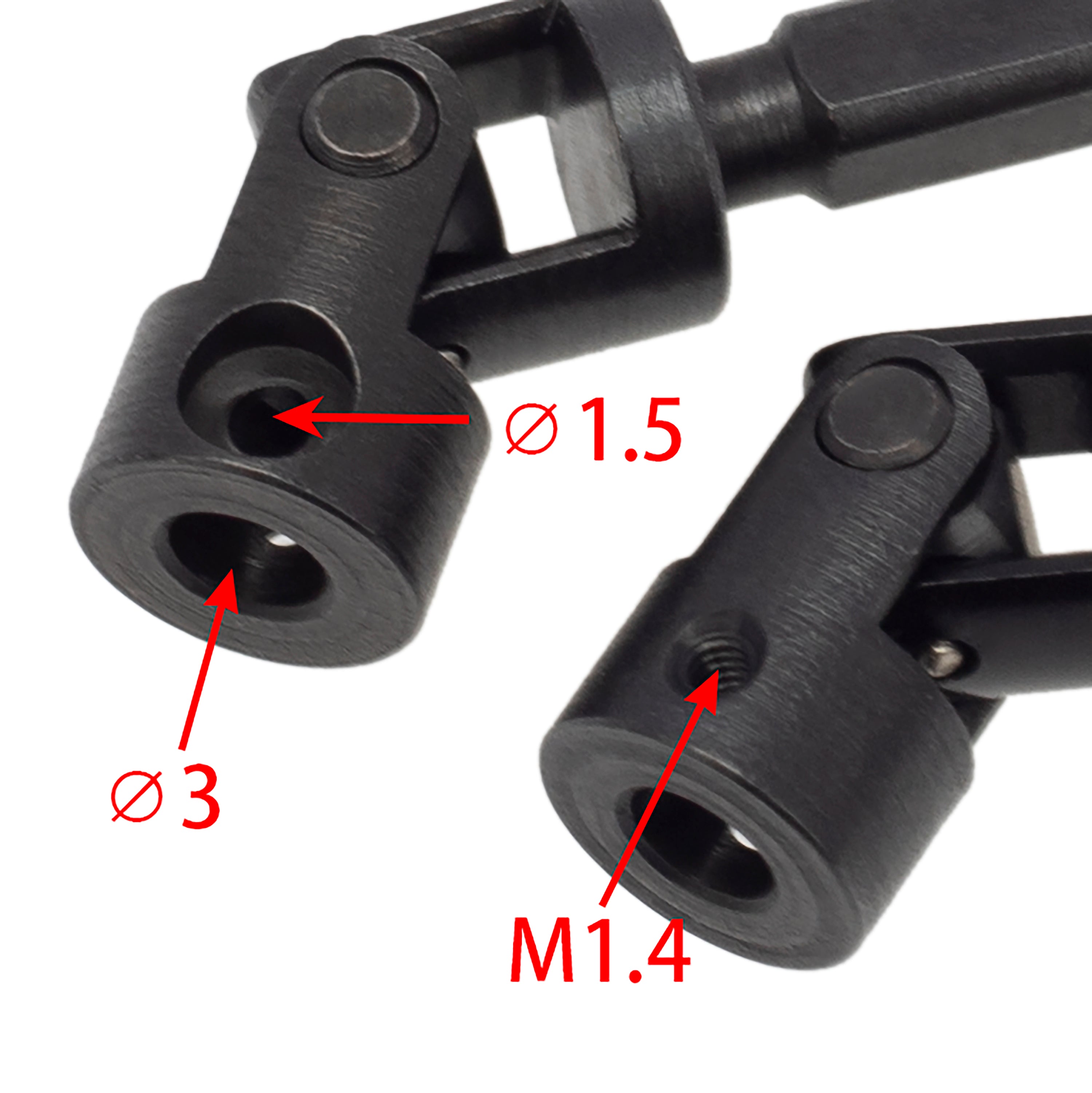 MEUS Racing Metal Front & Rear Drive Shaft for Axial 1/24 SCX24 90081