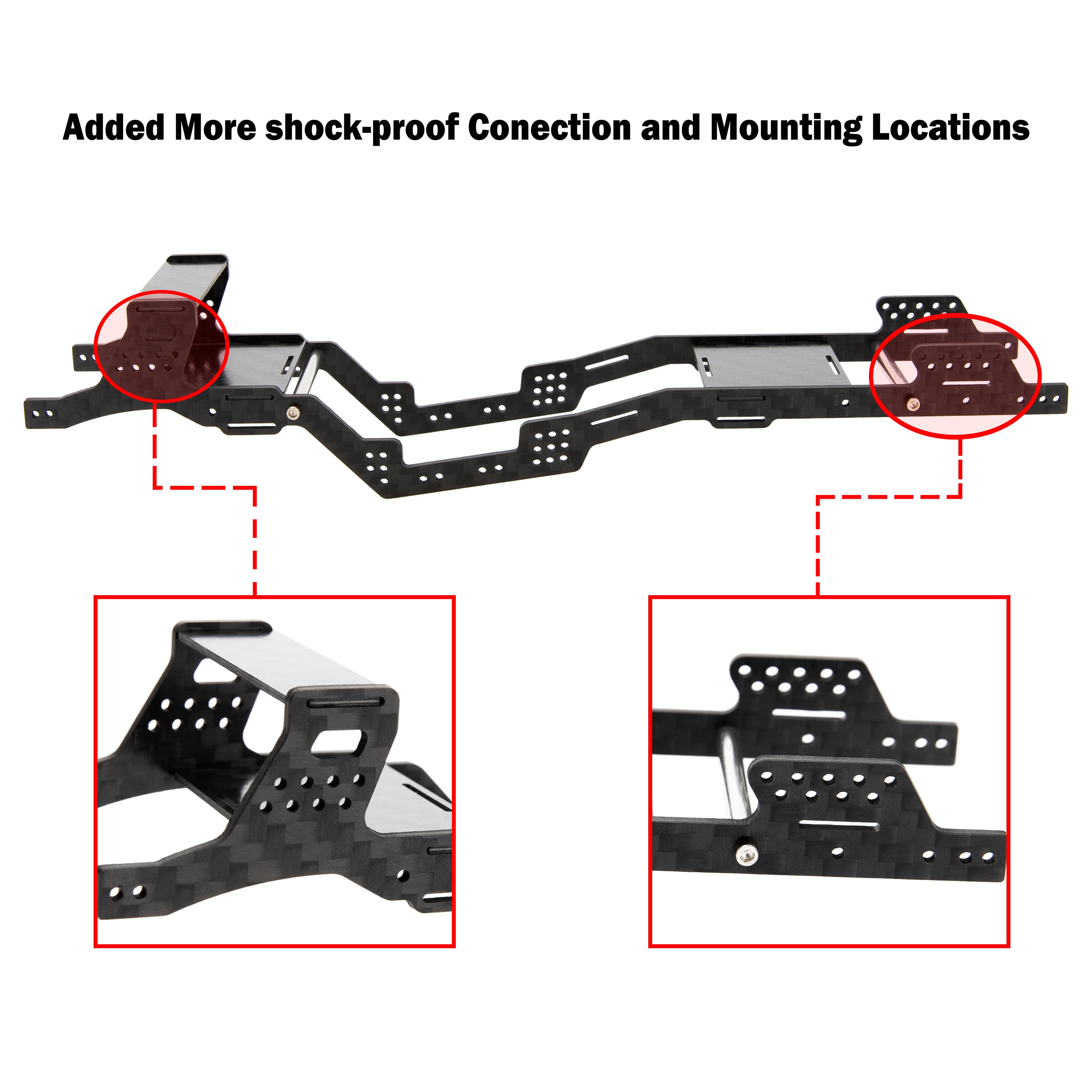 MEUS Racing LCG Carbon Fiber Chassis Kit Frame Girder-Low Center of Gr