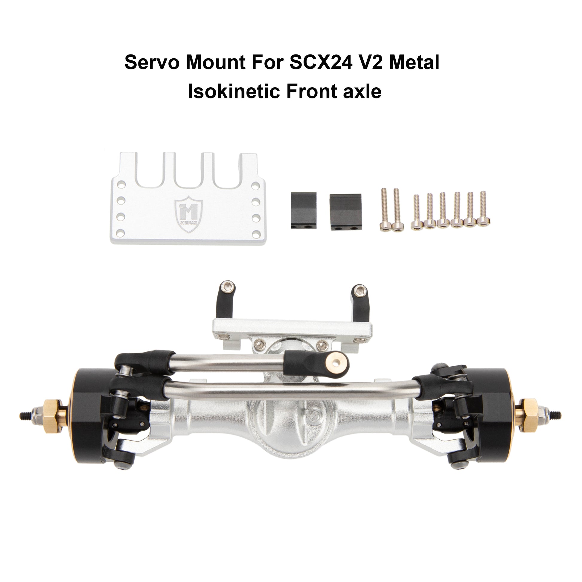 Servo mount for SCX24 V2 Metal Isokinetic axle