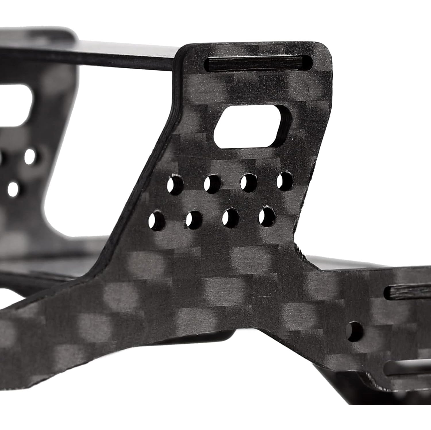LCG Carbon Fiber Chassis Kit For Axial SCX10 - Low Center Gravity Rail Skid Plate, Black