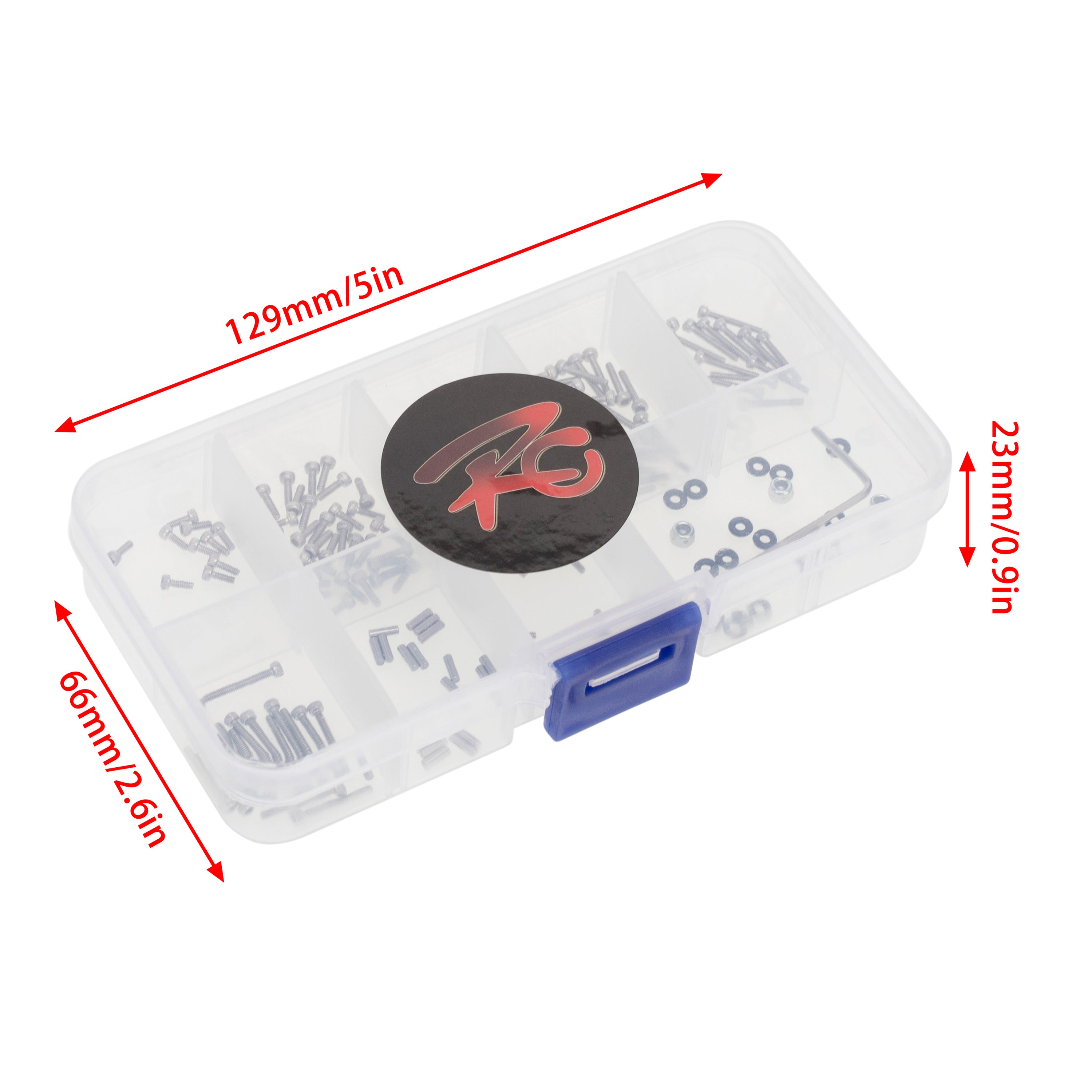 MEUS Racing Stainless Steel Full Car Screws Box Set for Axial