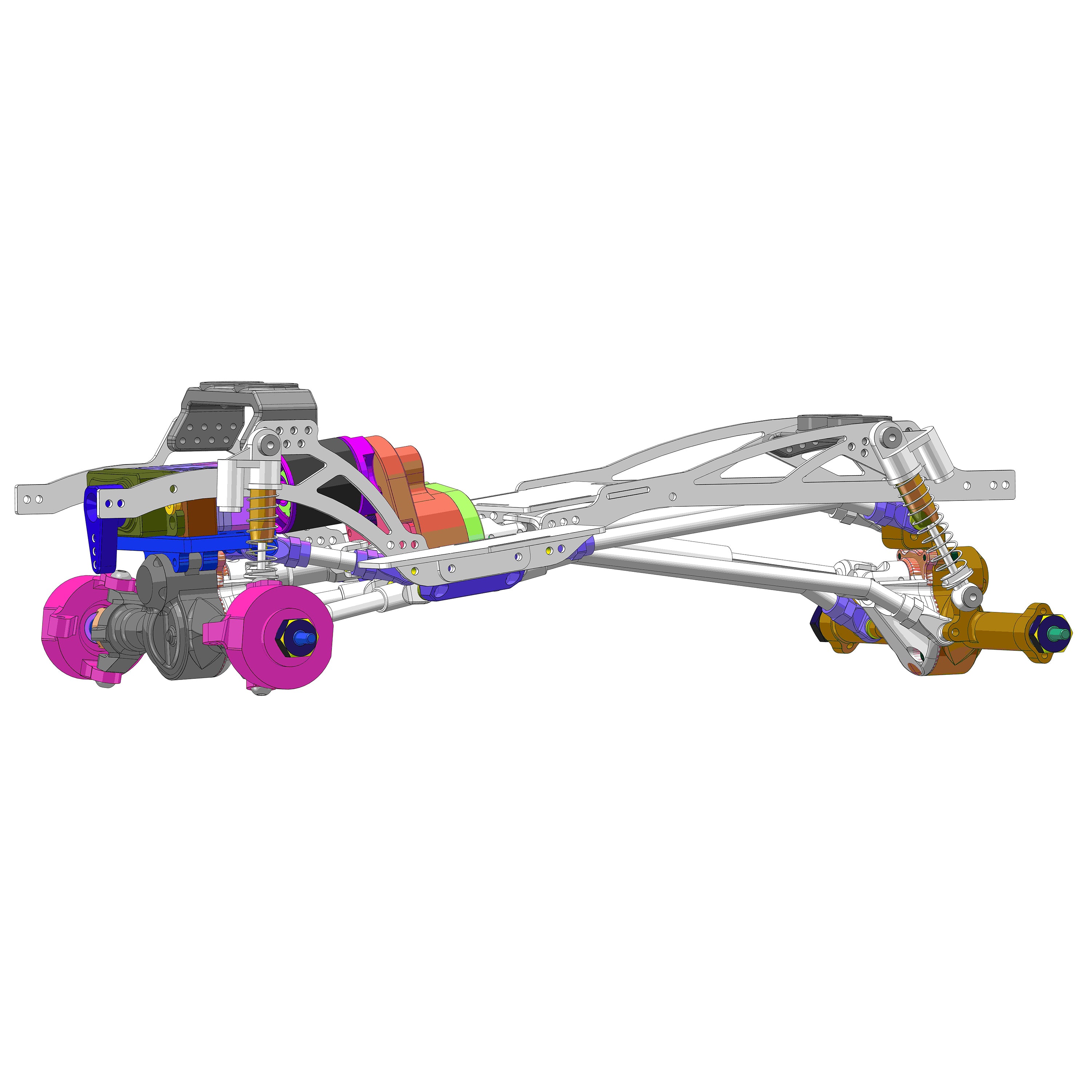 MEUS Racing SCX24 Gladiator Double Bent High Clearance Chassis Links