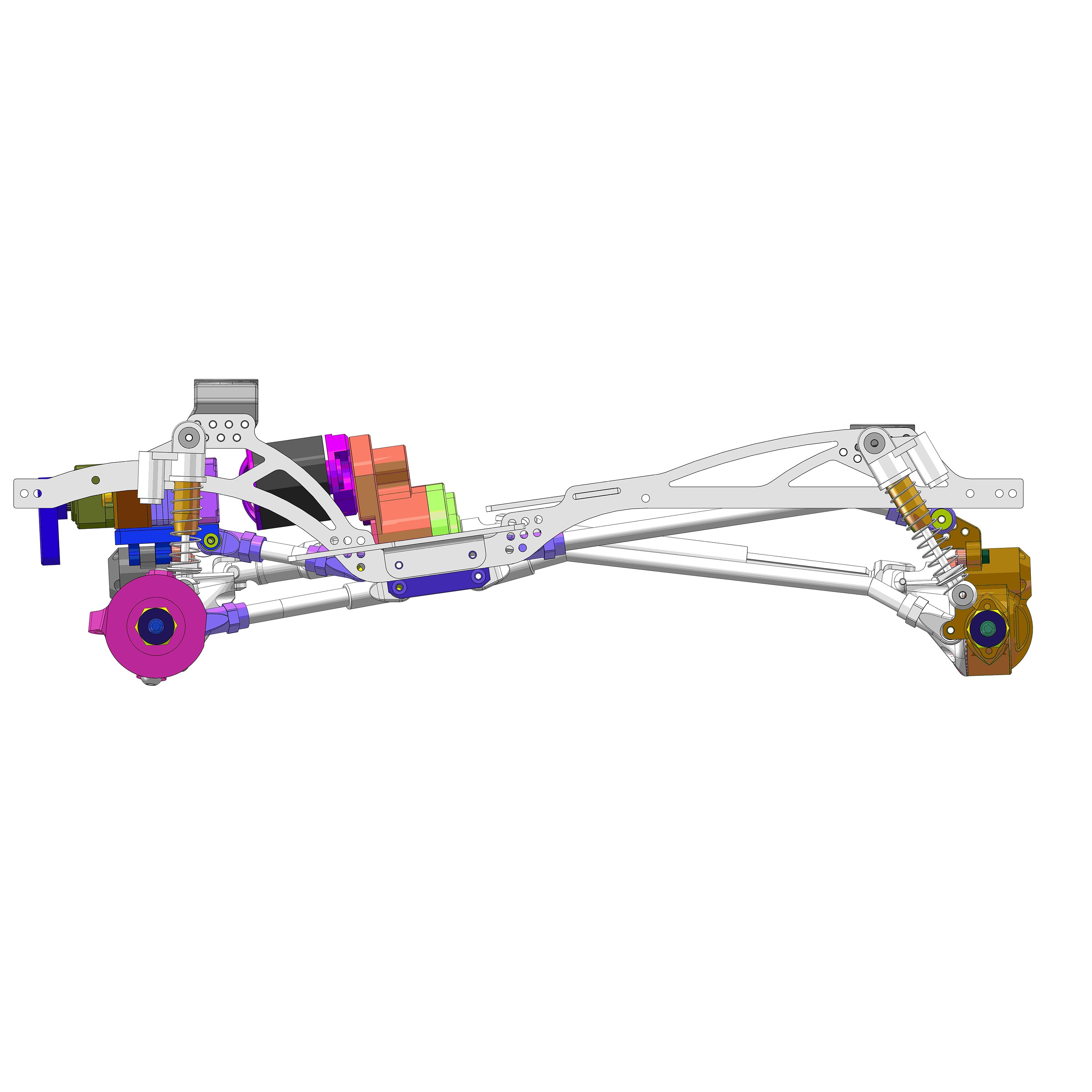 MEUS Racing SCX24 Dead90 Double Bent Links Deadbolt Front Links