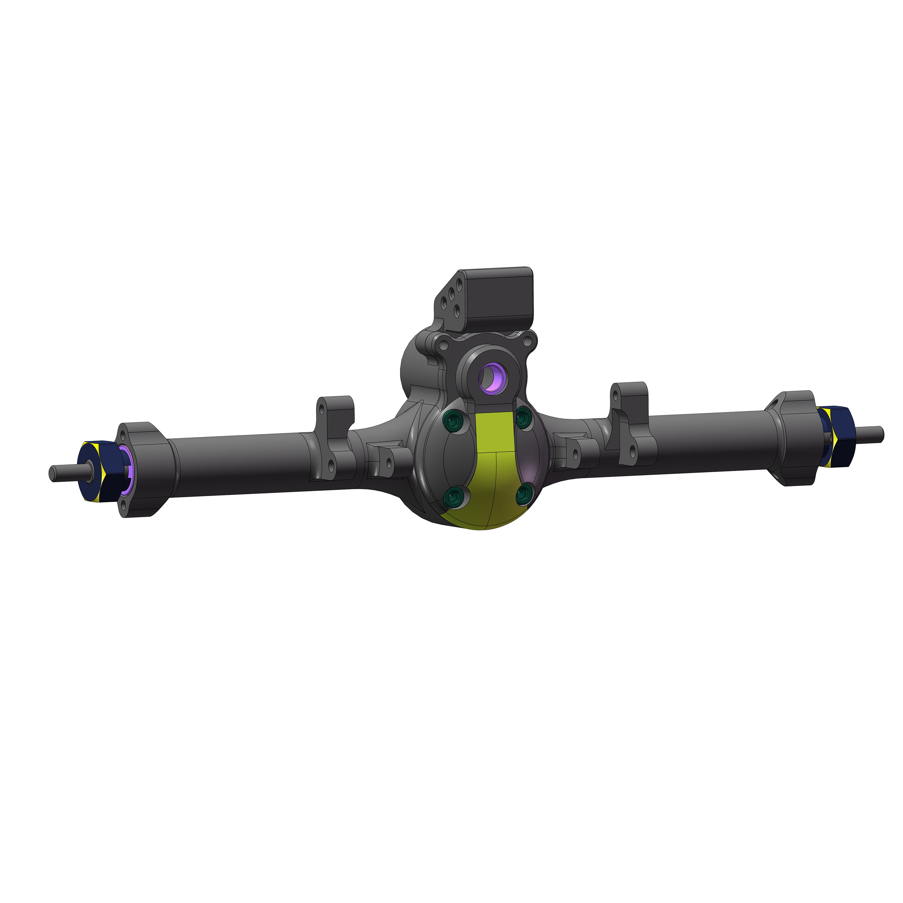 MEUS Racing SCX24 Metal V2 Isokinetic Front Rear Axles +5MM Isokinetic