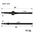 SCX24 V3 Isokinetic Metal 3-Section CVD +9mm shafts Size