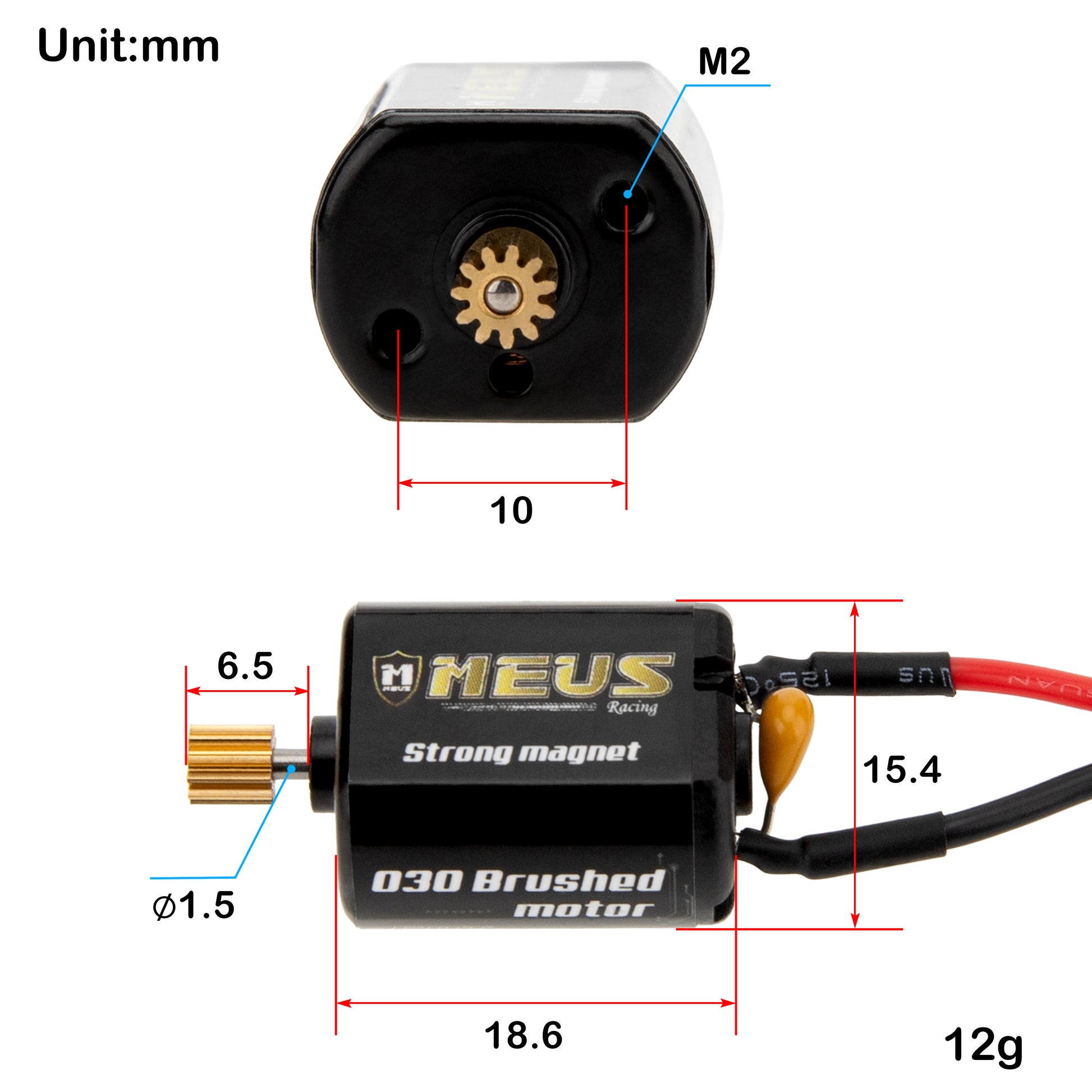 SCX30 50T Motor Size
