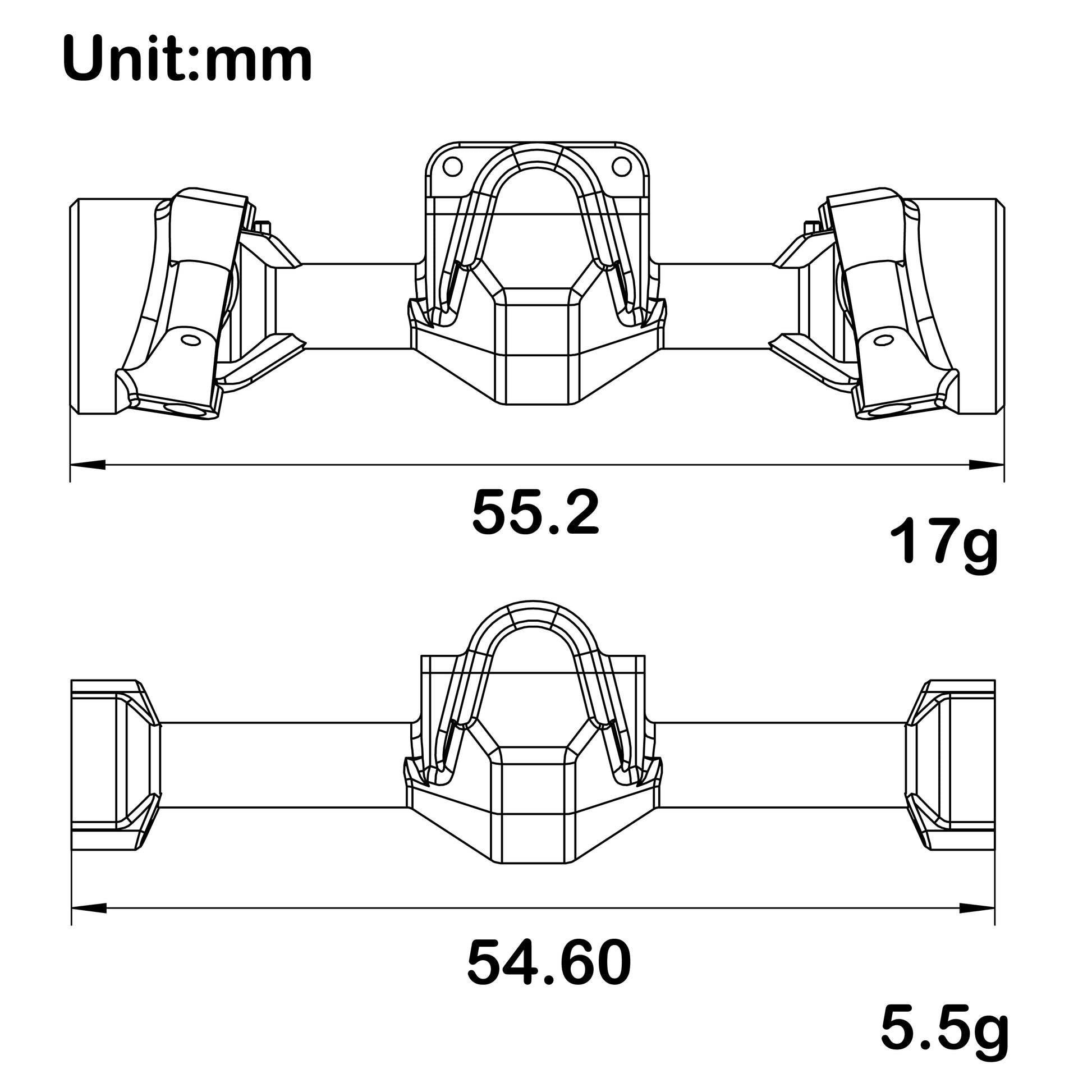 SCX30 Axle Housing size