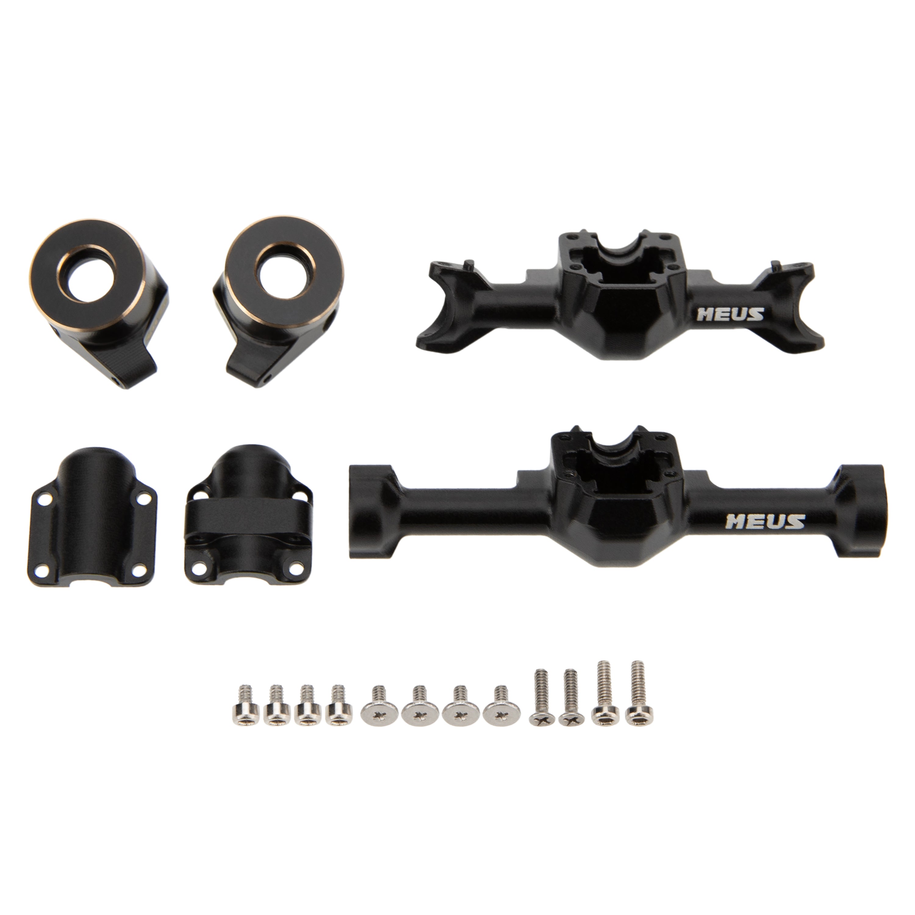 CONDE HOUSE MOLALUXL ワンアームR105 MEUS Racing SCX30 Axle Housing with Diff Covers and Steering Knuckles