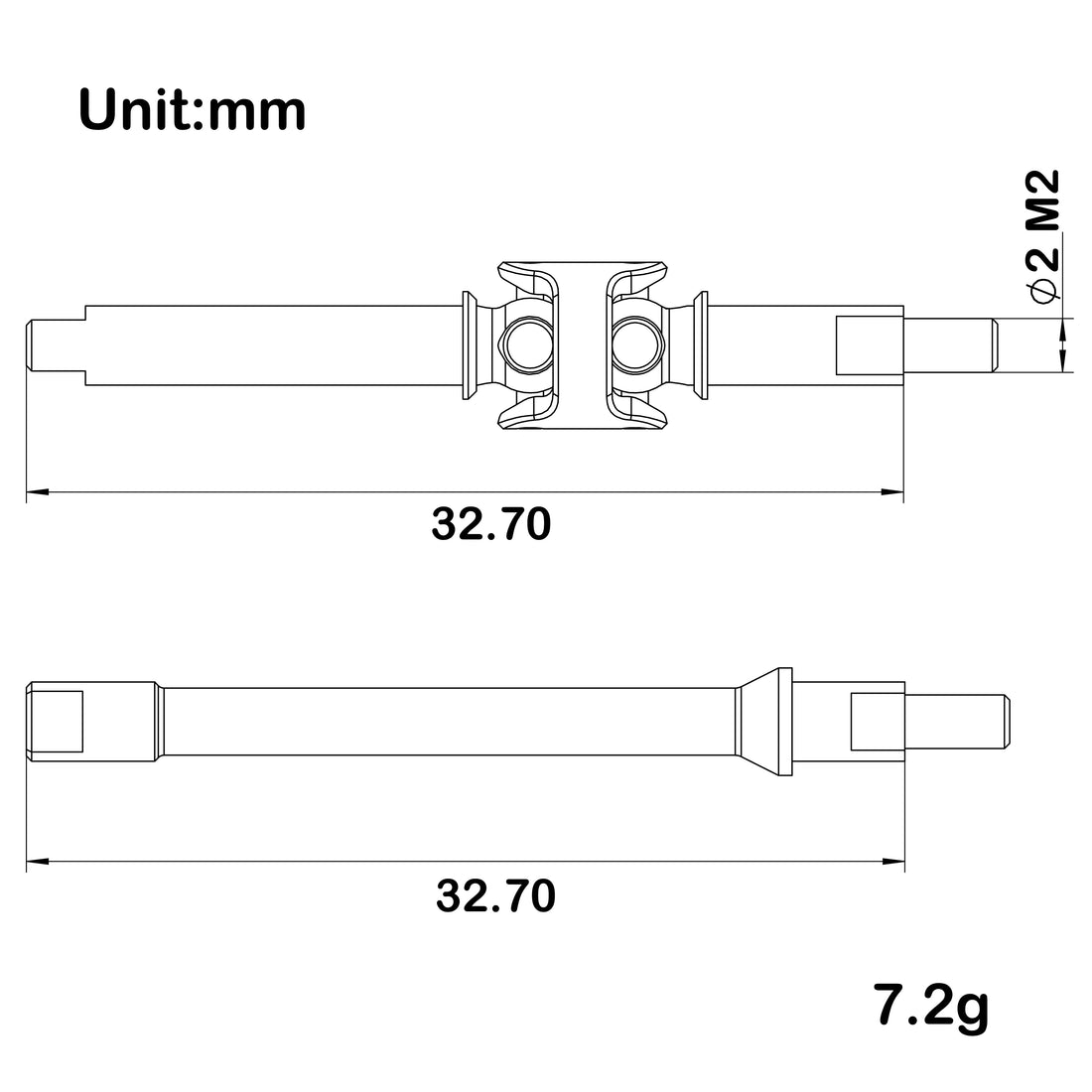 SCX30 Isokinetic 3-Section CVD Shafts
