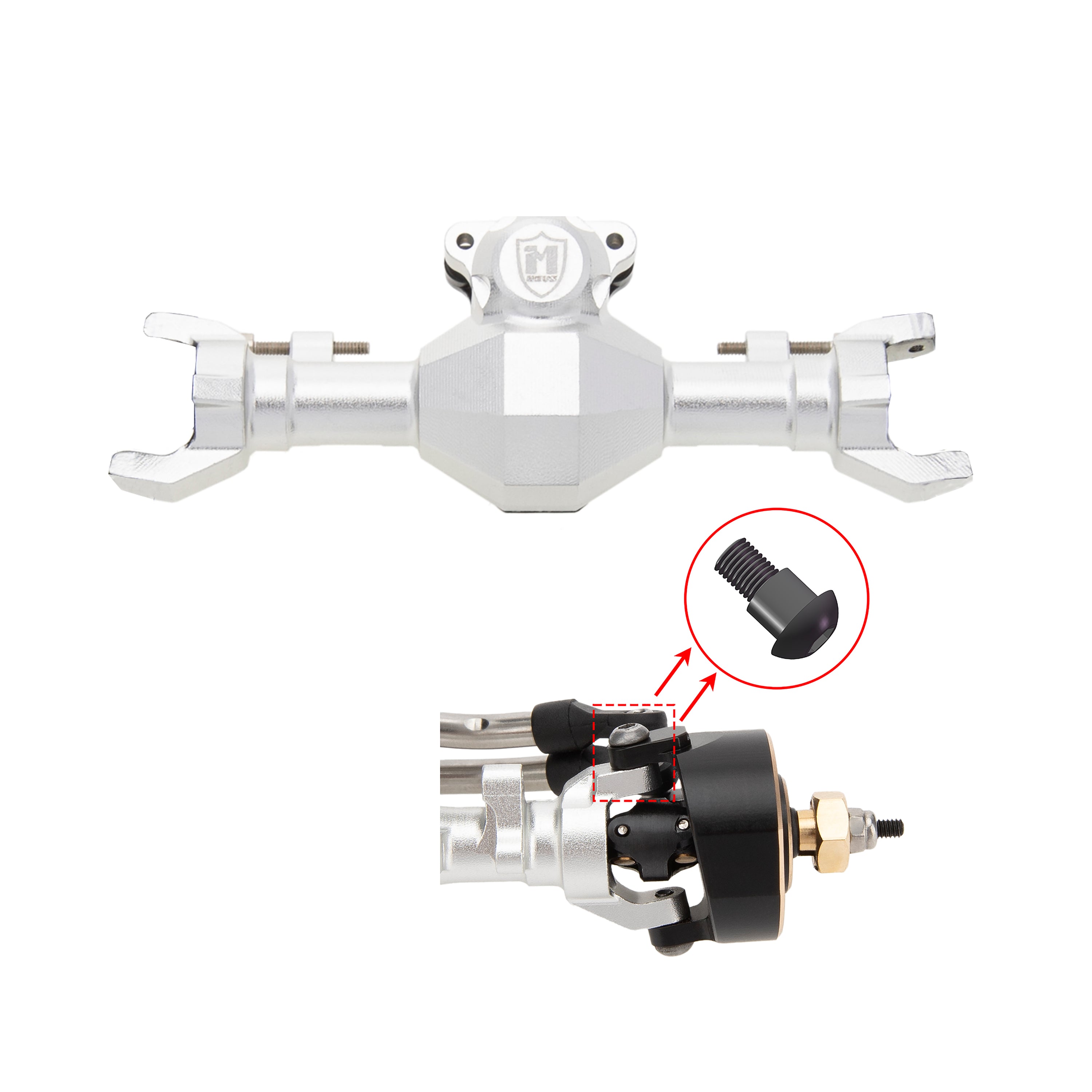 MEUS Racing SCX24 Isokinetic V1 Metal Front / Rear Axles Housing