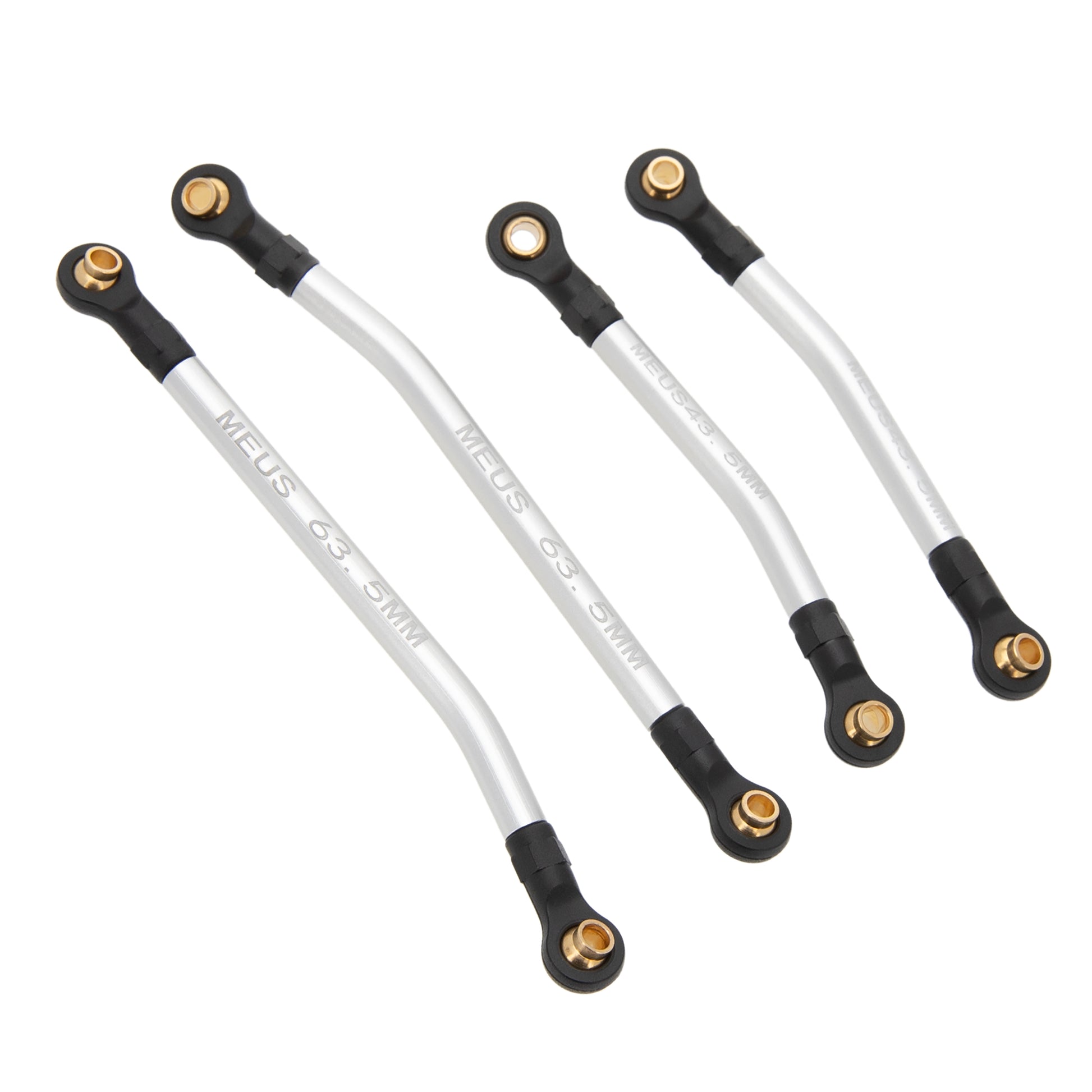 Silver Aluminum Lower Chassis Links for TRX4M High Trail K10 F150