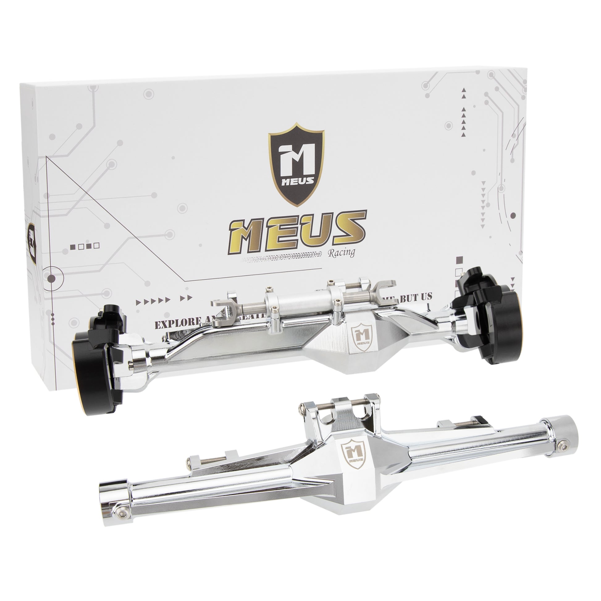 MEUS Racing Isokinetic 3-Section CVD Driveshaft Axles For 1/10 Vanquish Products H10 – Max 52° Steering Angle