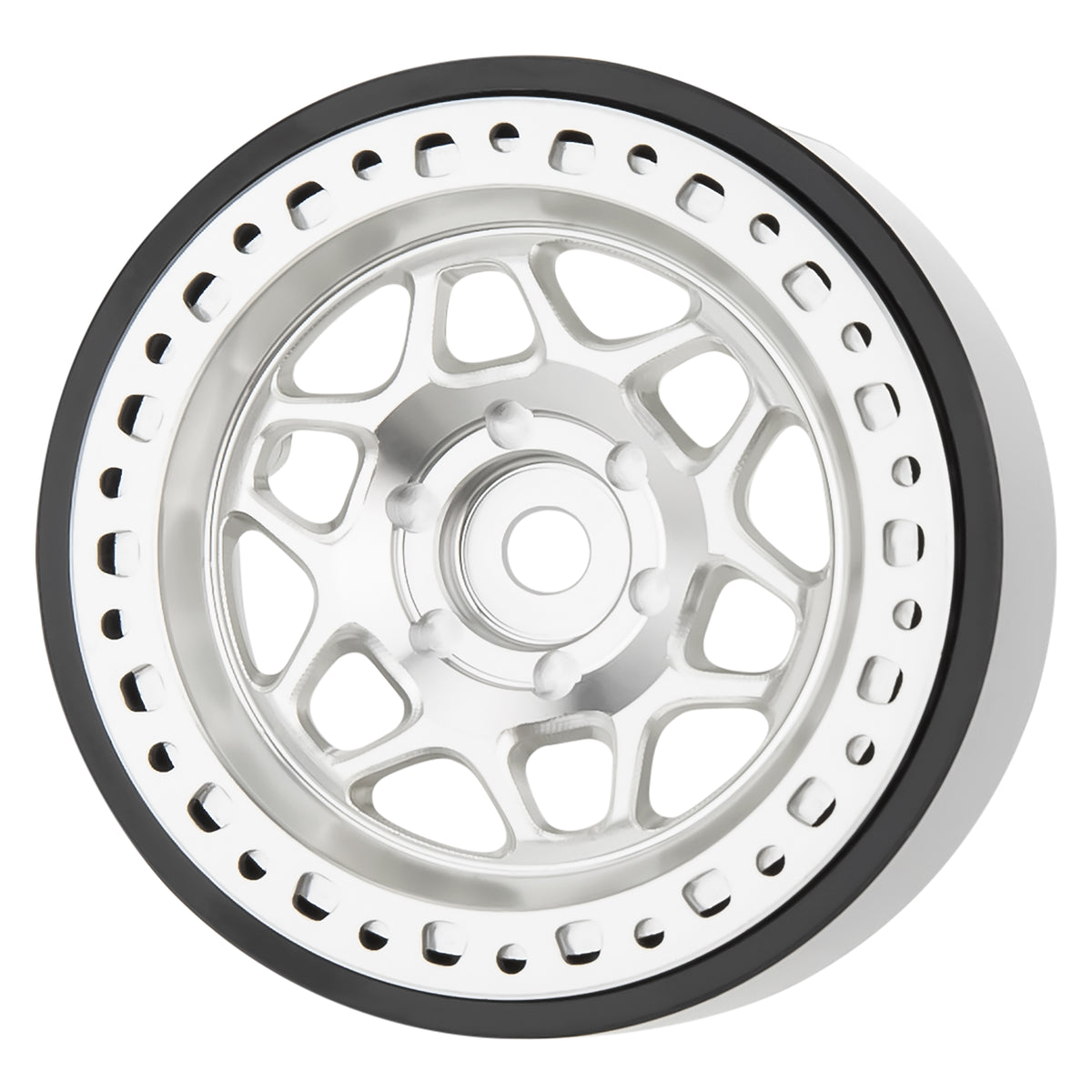 Silver MW1301 1.3-Inch Beadlock Wheels