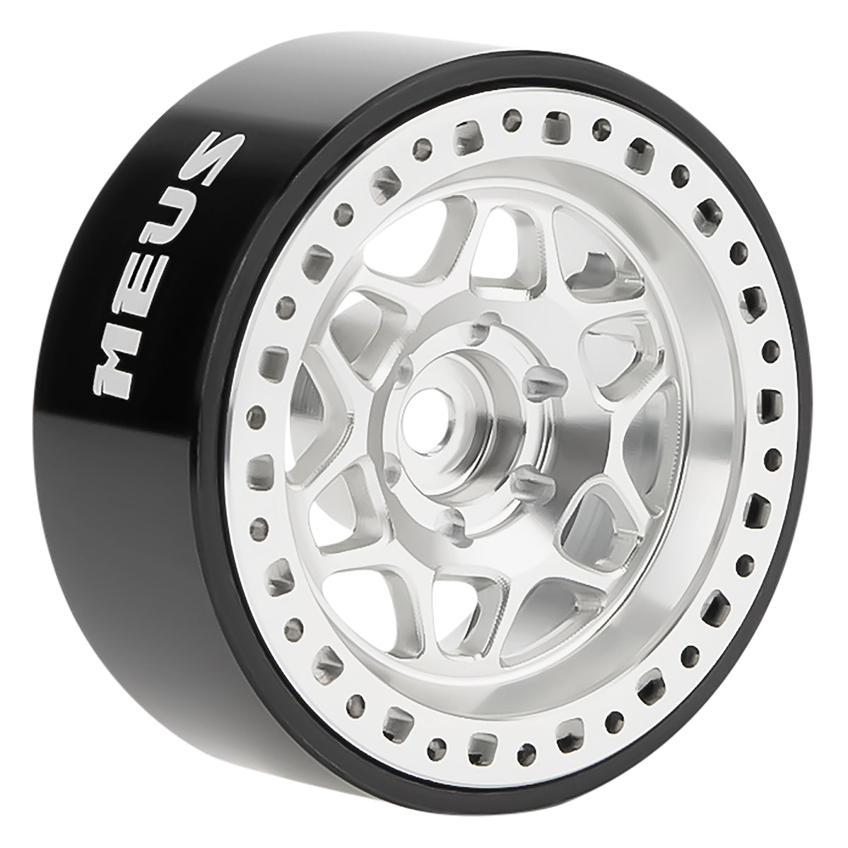 Silver MW1301 1.3-Inch Beadlock Wheels
