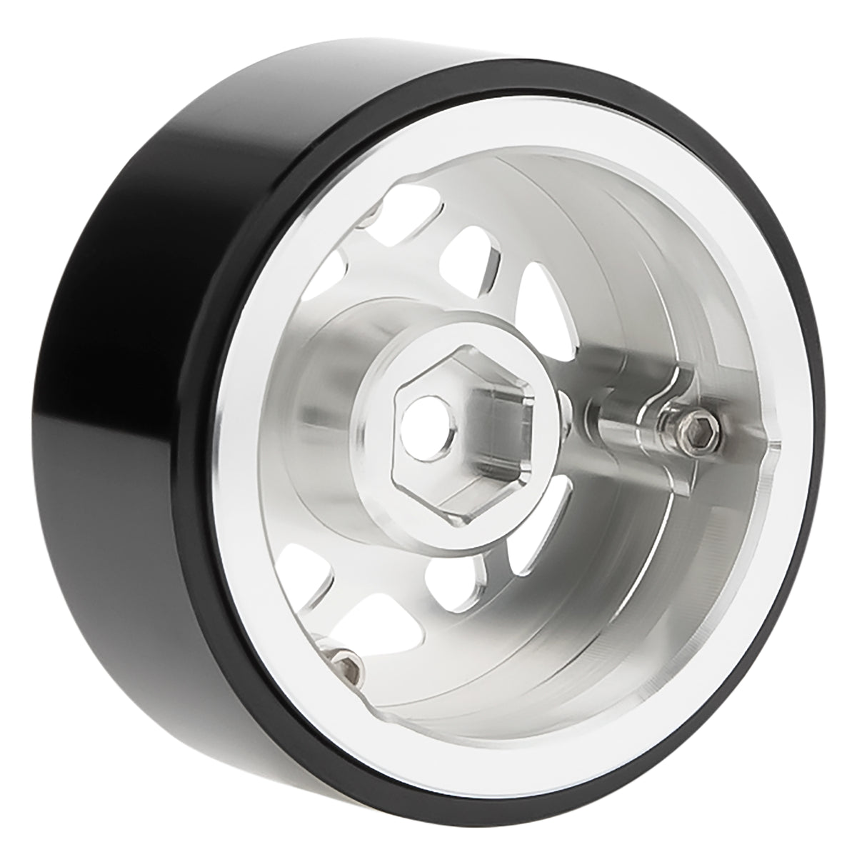 Silver MW1301 1.3-Inch Beadlock Wheels