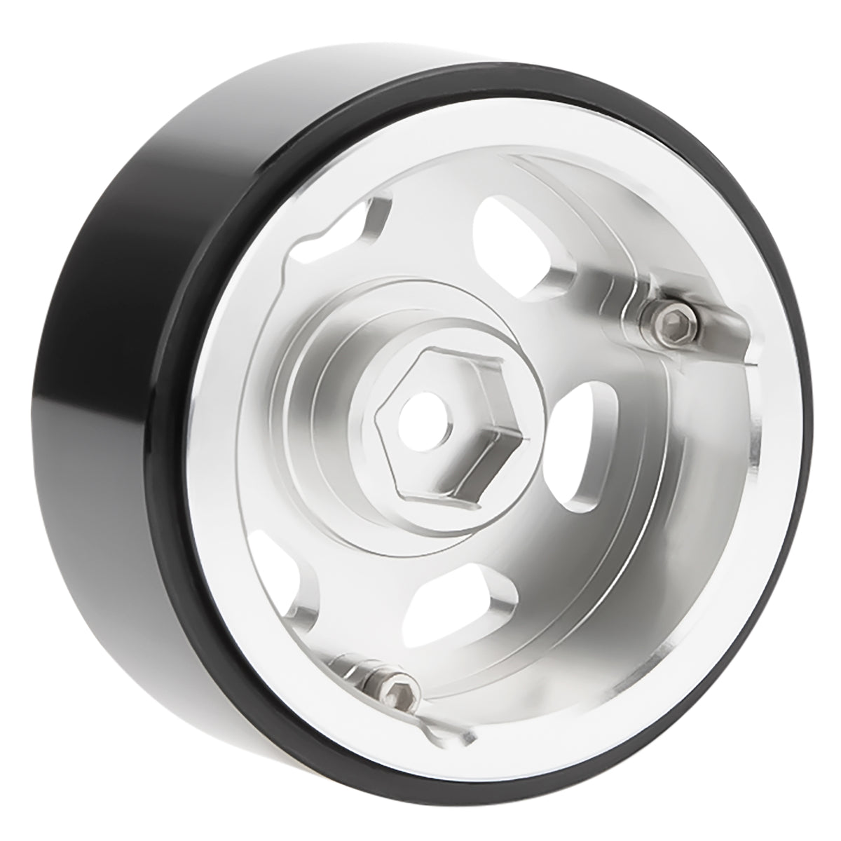 Silver MW1302 1.3-Inch Beadlock Wheels