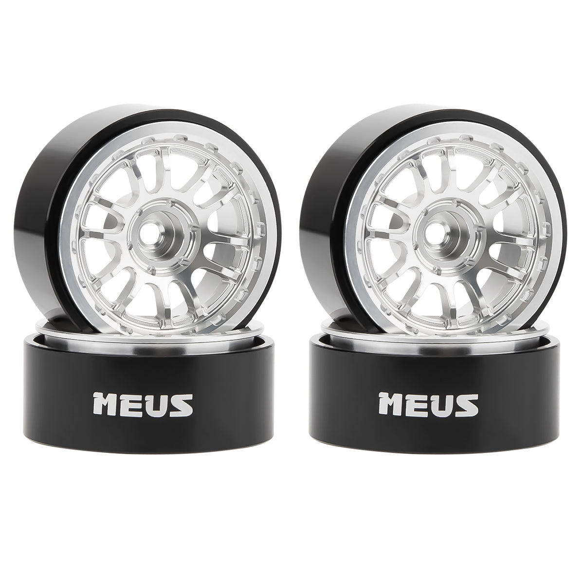 Silver MW1303 1.3-Inch Beadlock Wheels