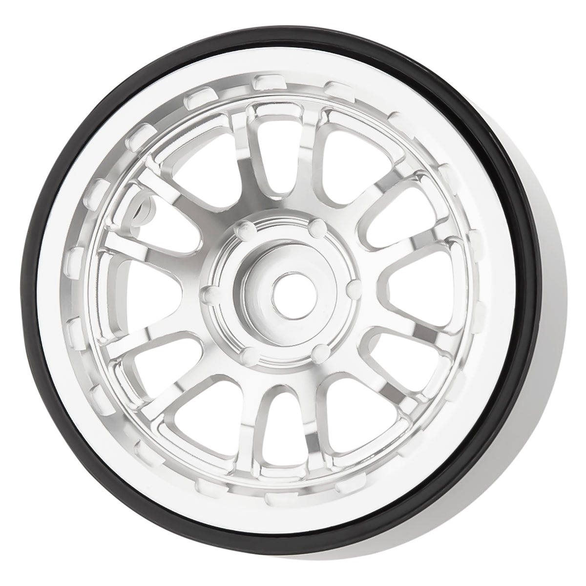 Silver MW1303 1.3-Inch Beadlock Wheels