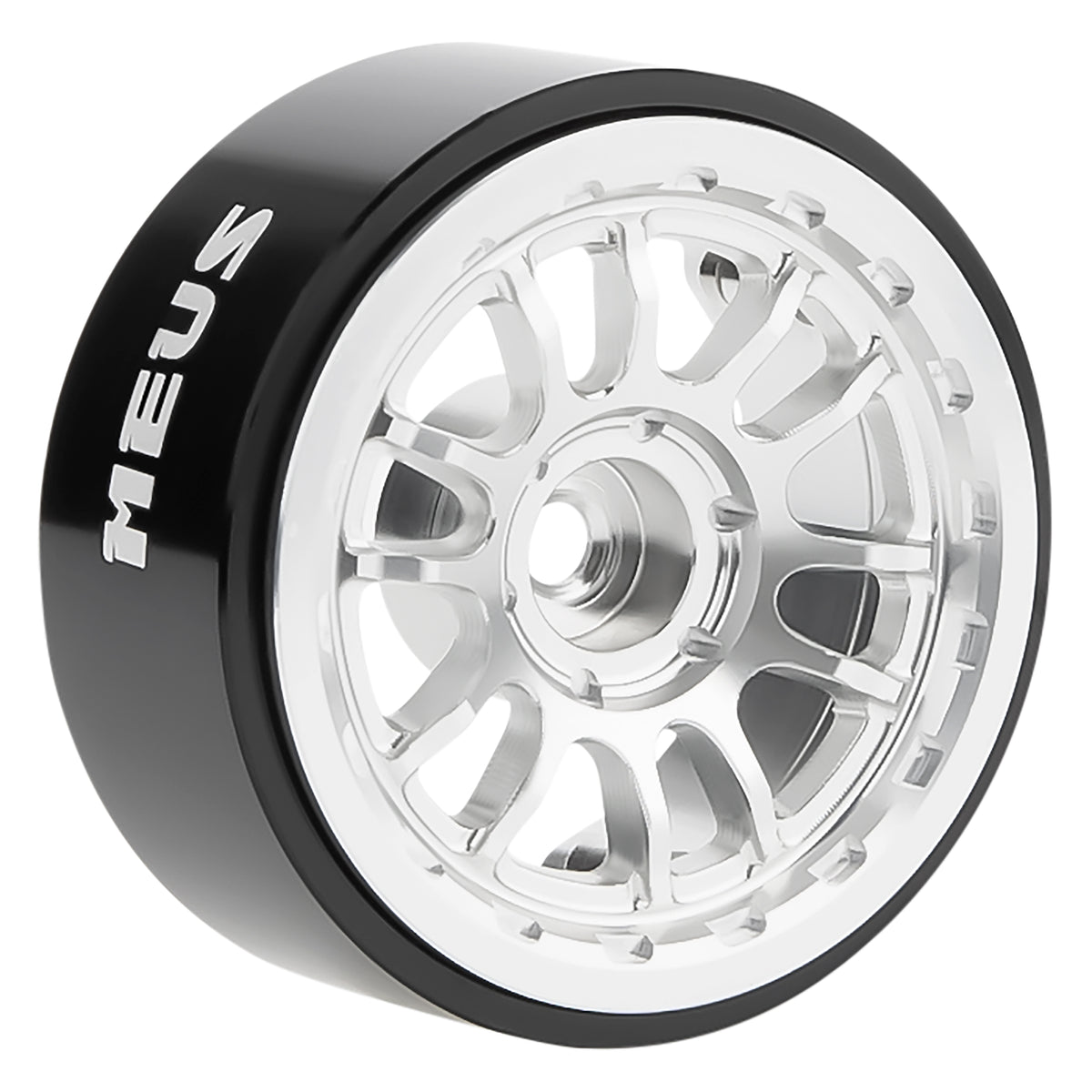 Silver MW1303 1.3-Inch Beadlock Wheels