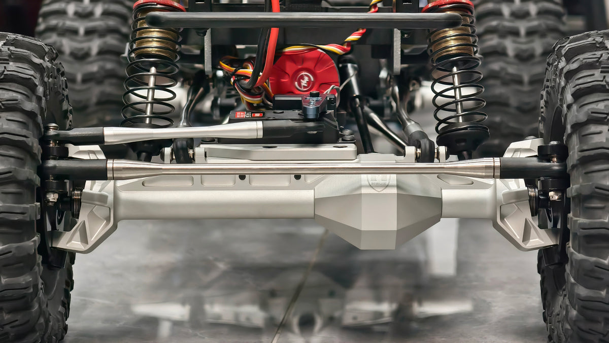 Silver Redcat Vertex-6 Front axle installation