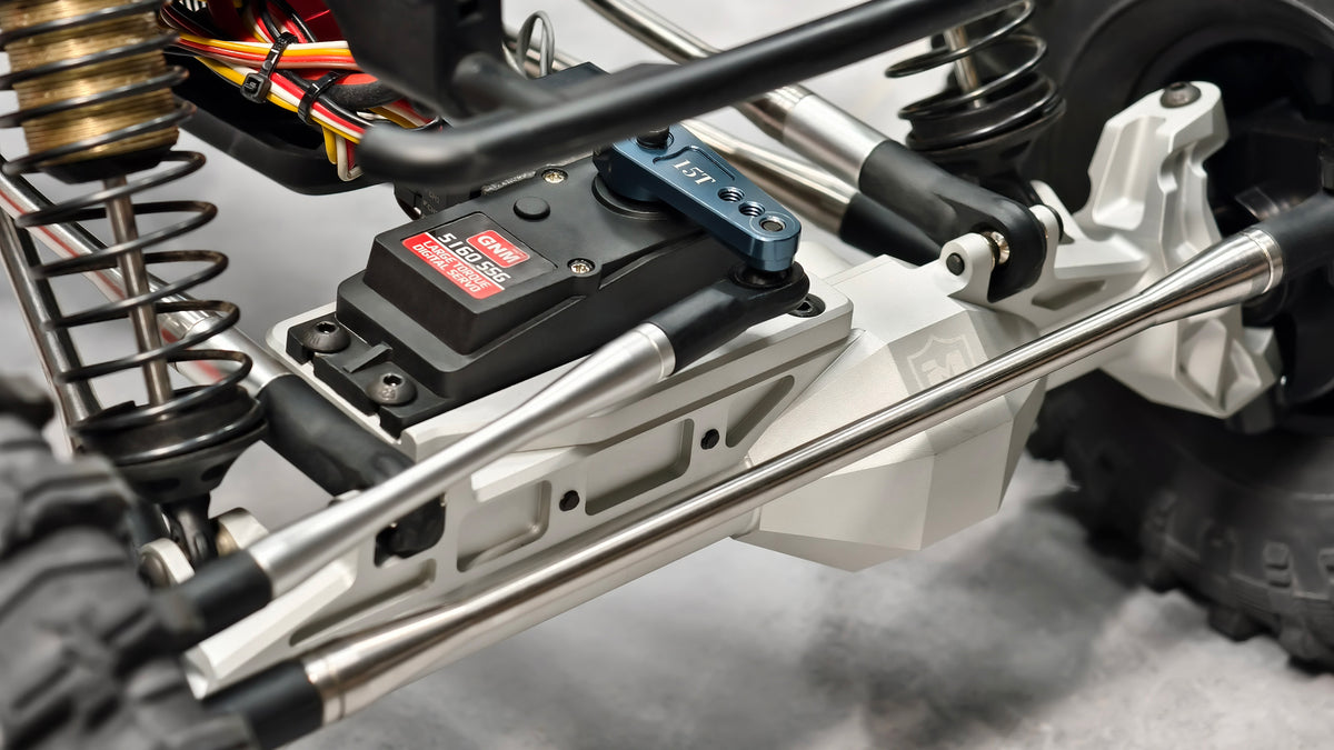 Silver Redcat Vertex-6 Front axle installation