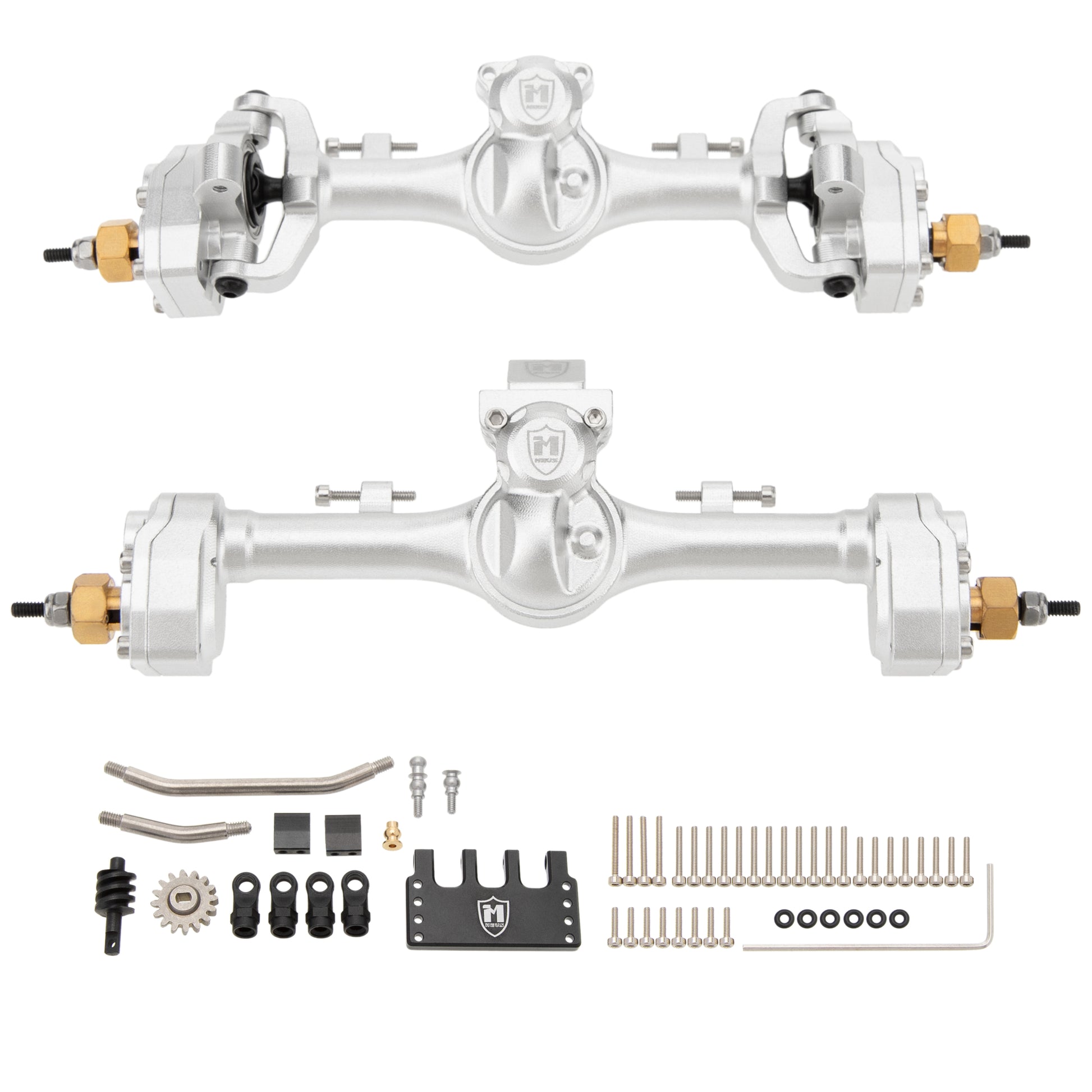 Silver SCX24 Metal Portal Front Rear Axles