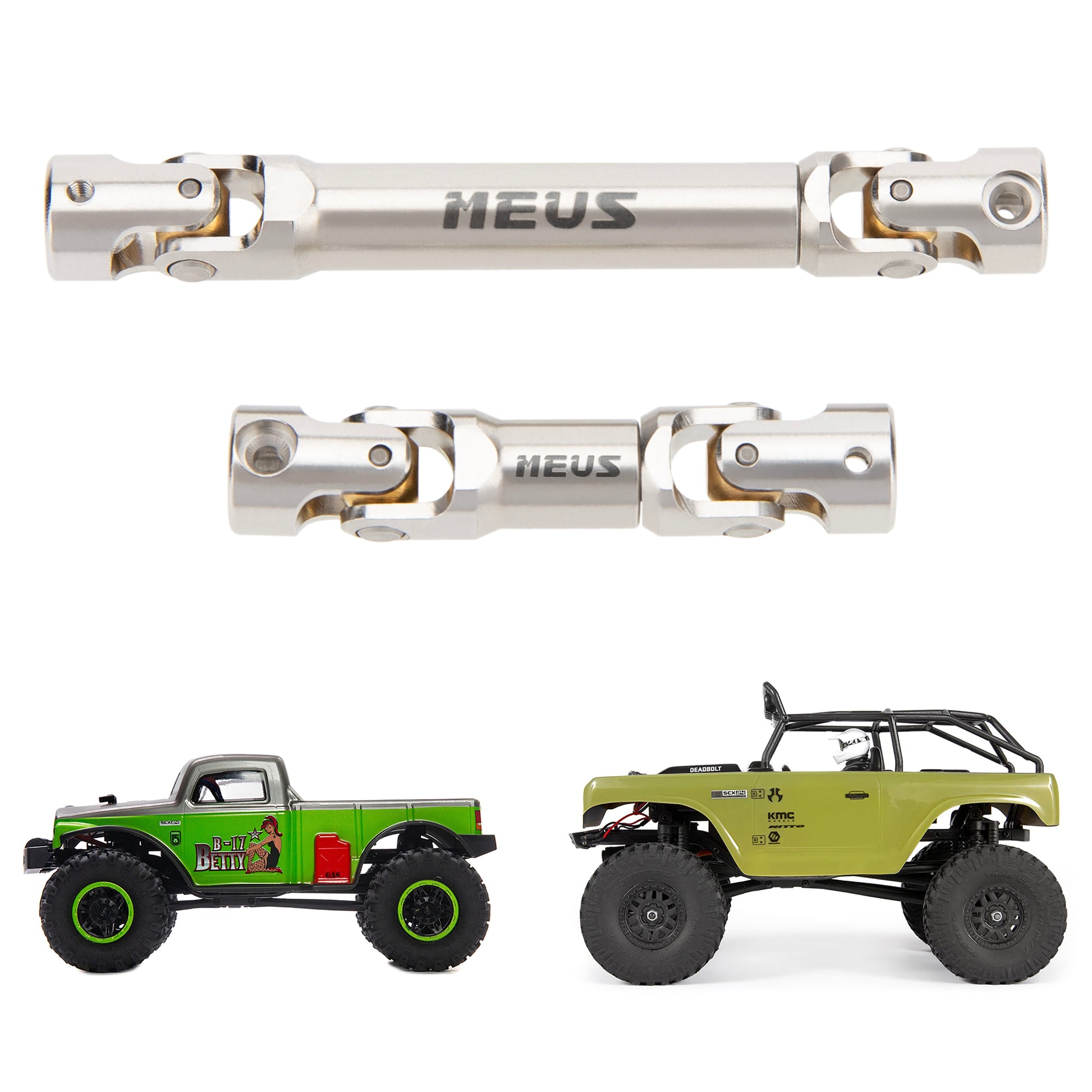 Silver SCX24 Stainless Steel Drive Shaft 