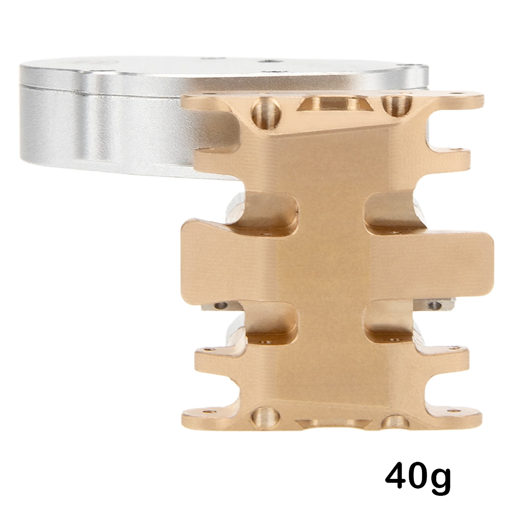 Silver SCX30 Assembled Transmission with brass skid plate