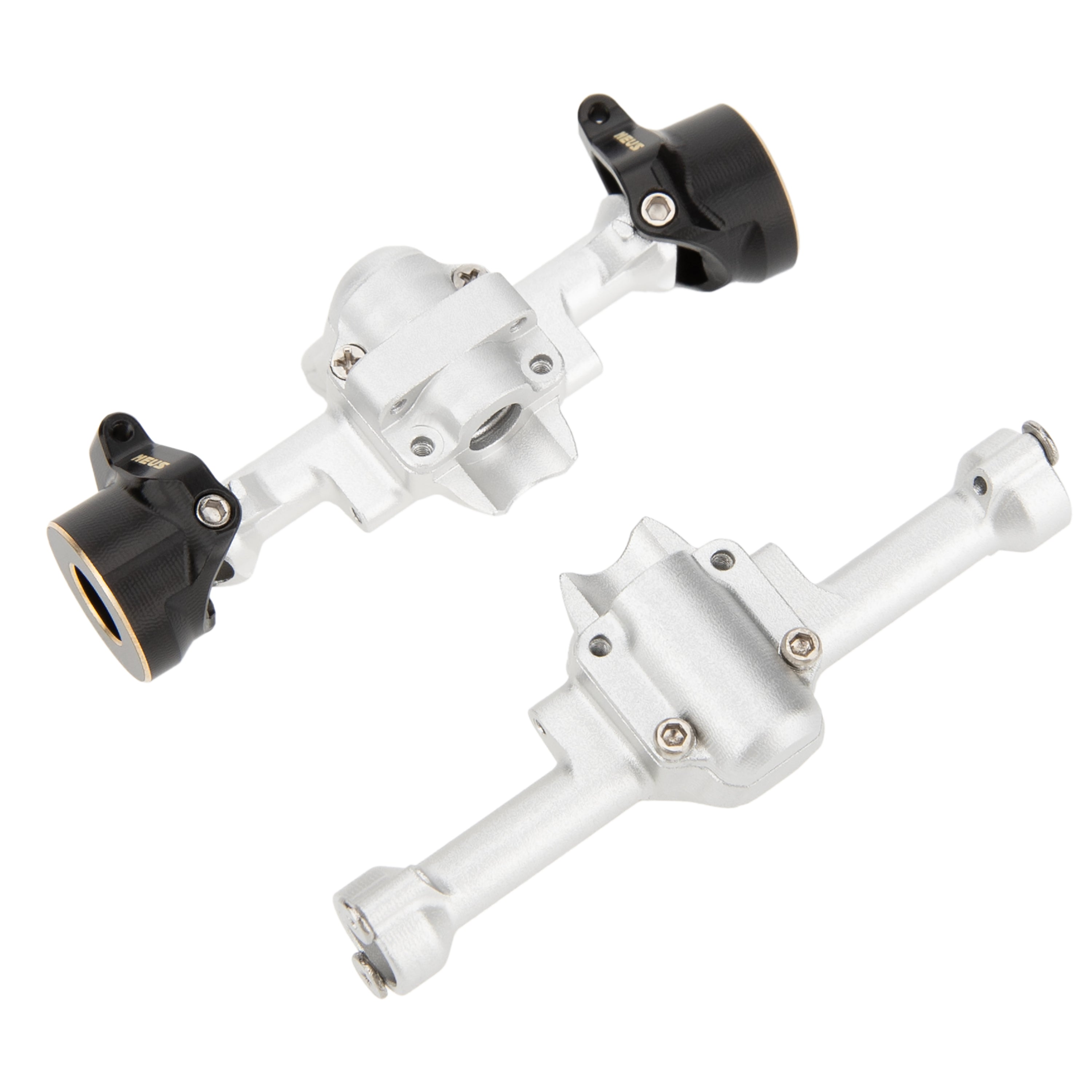 MEUS Racing SCX30 Axle Housing with Diff Covers and Steering Knuckles