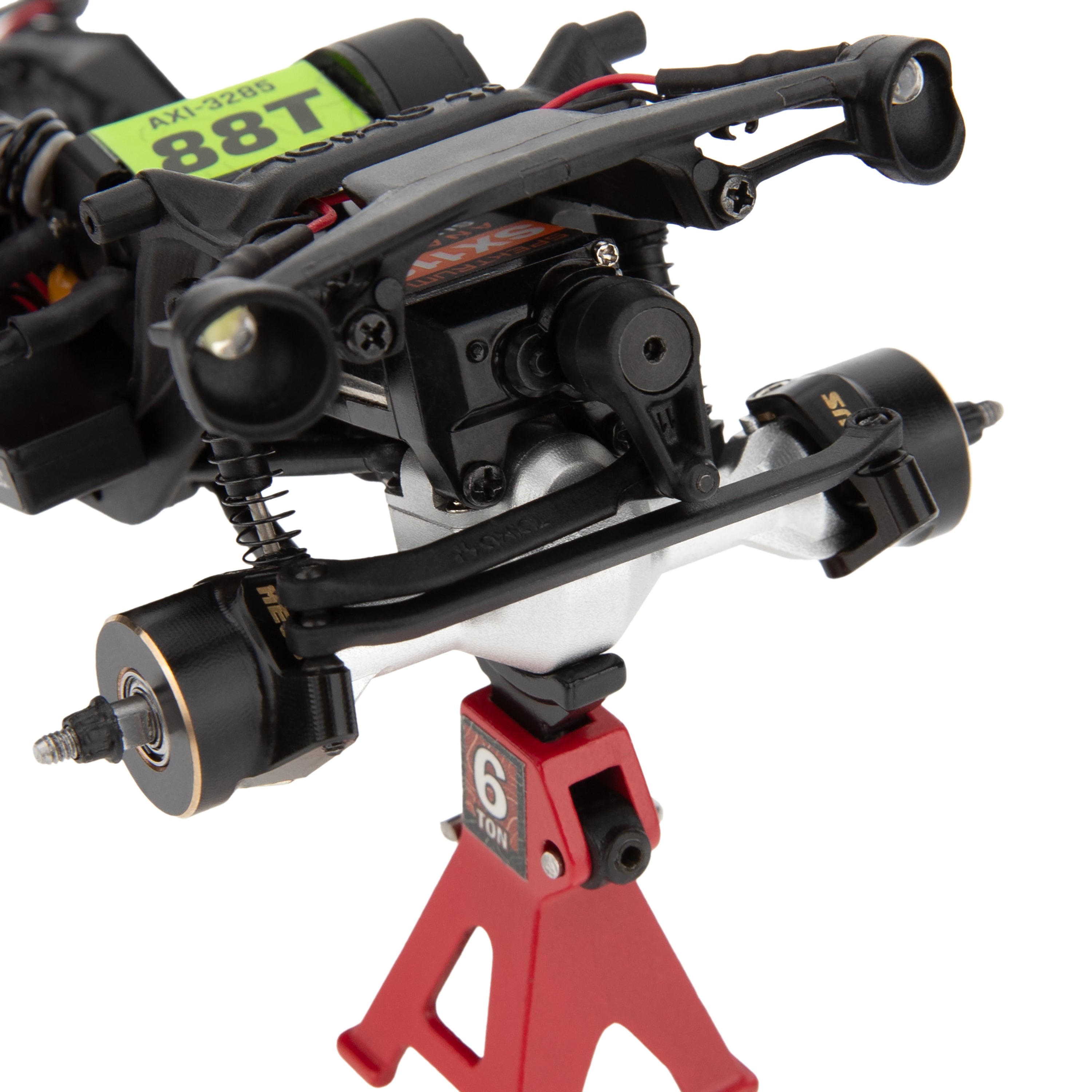 CONDE HOUSE MOLALUXL ワンアームR105 MEUS Racing SCX30 Axle Housing with Diff Covers and Steering Knuckles