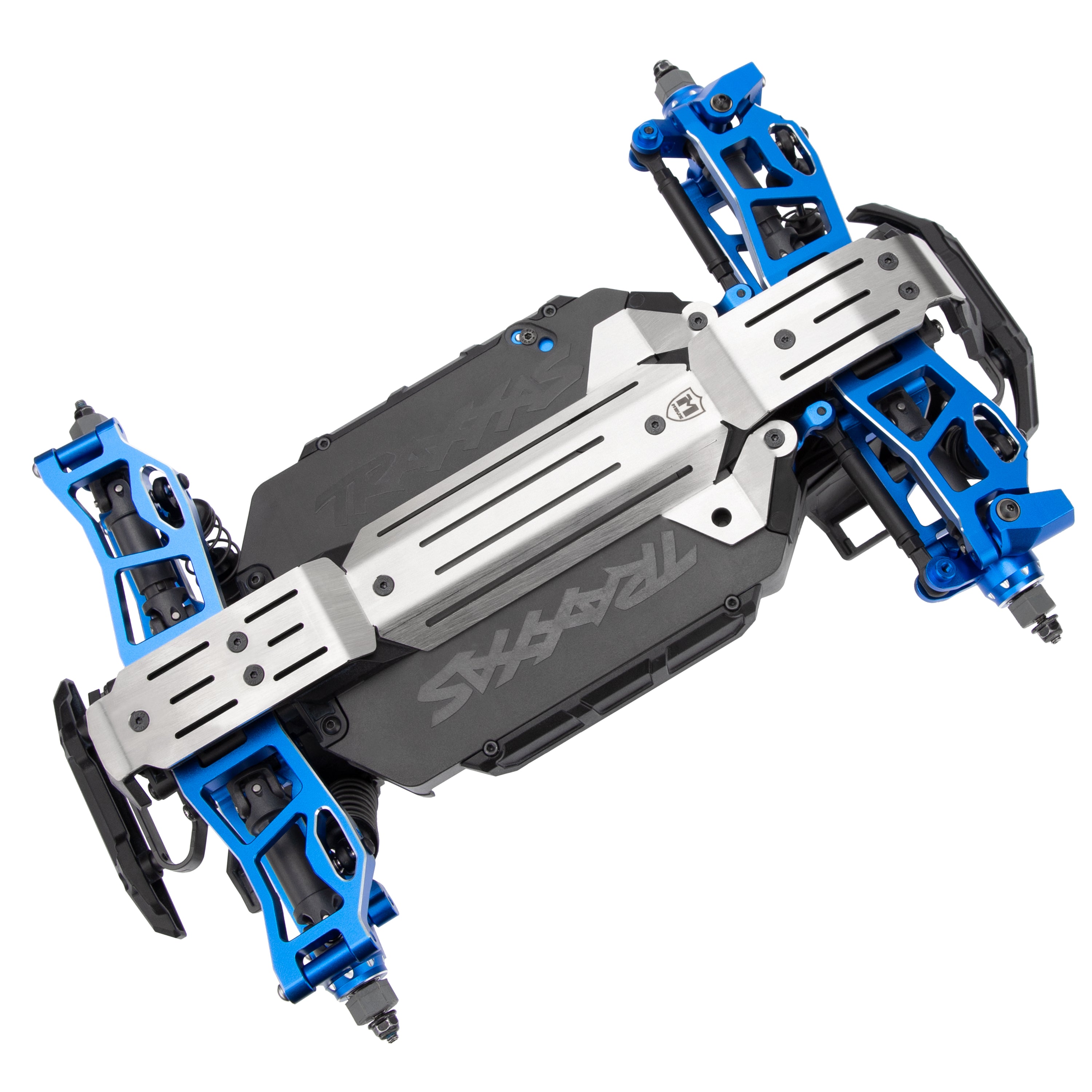 MEUS Racing Stainless Steel Chassis Armor Set Skid Plate Guard for Tra