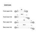 Stainless Steel Chassis Links Size for TRX4M High Trail K10 F150