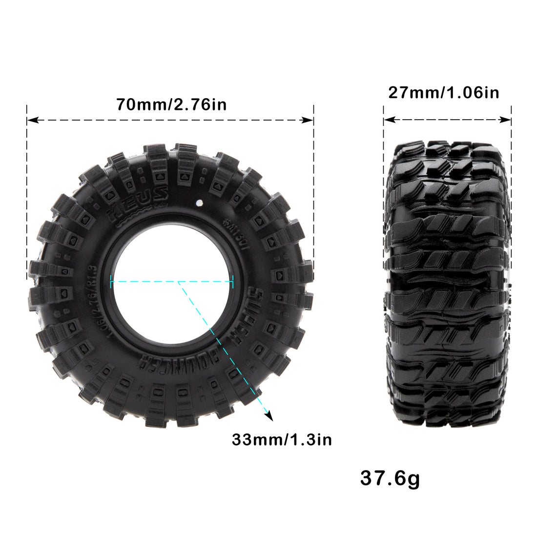 Super Bouncing M1301 1.3-inch tires