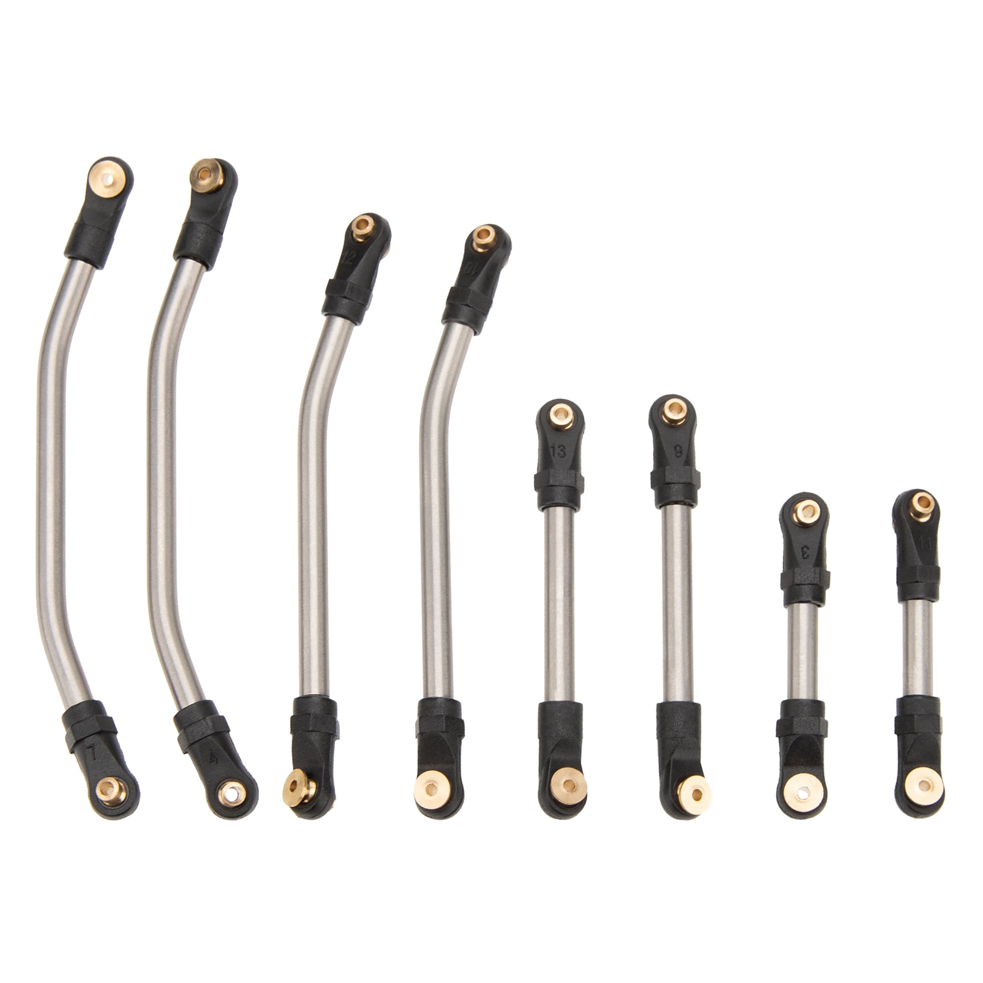 Titanium SCX24 Deadbolt Double Bent High Clearance Chassis Links