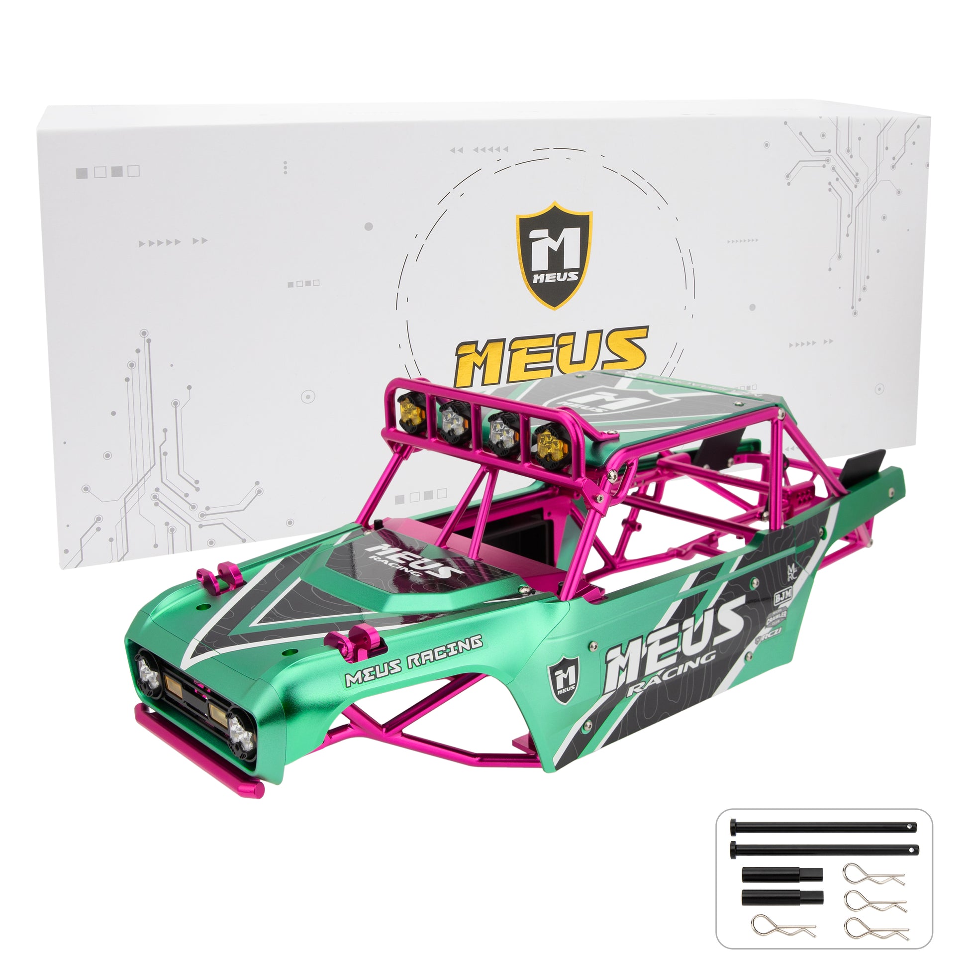 V2 Aluminum Green Panels+Pink Cage for Vanquish H10 OPTIC