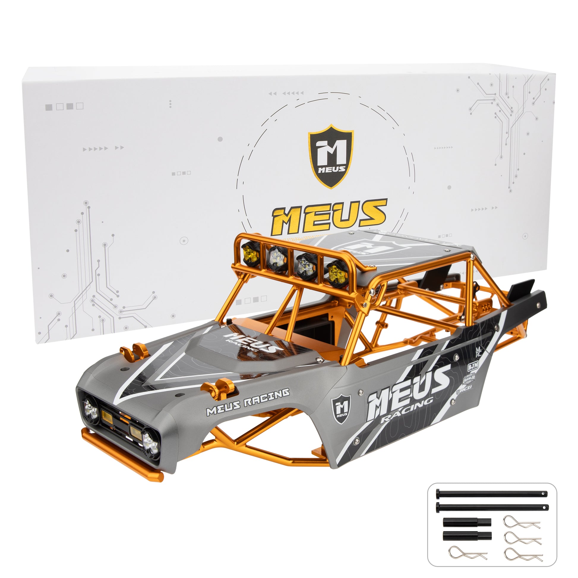 V2 Aluminum Grey Panels+Orange Cage for Vanquish H10 OPTIC