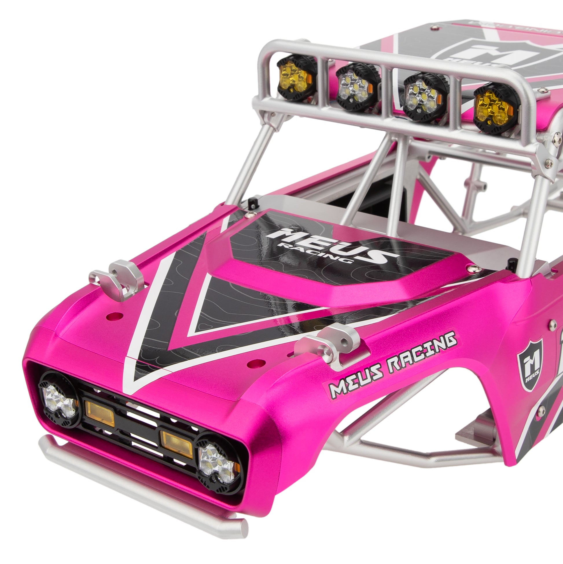 V2 Aluminum Pink Panels+Silver Cage for Vanquish H10 OPTIC