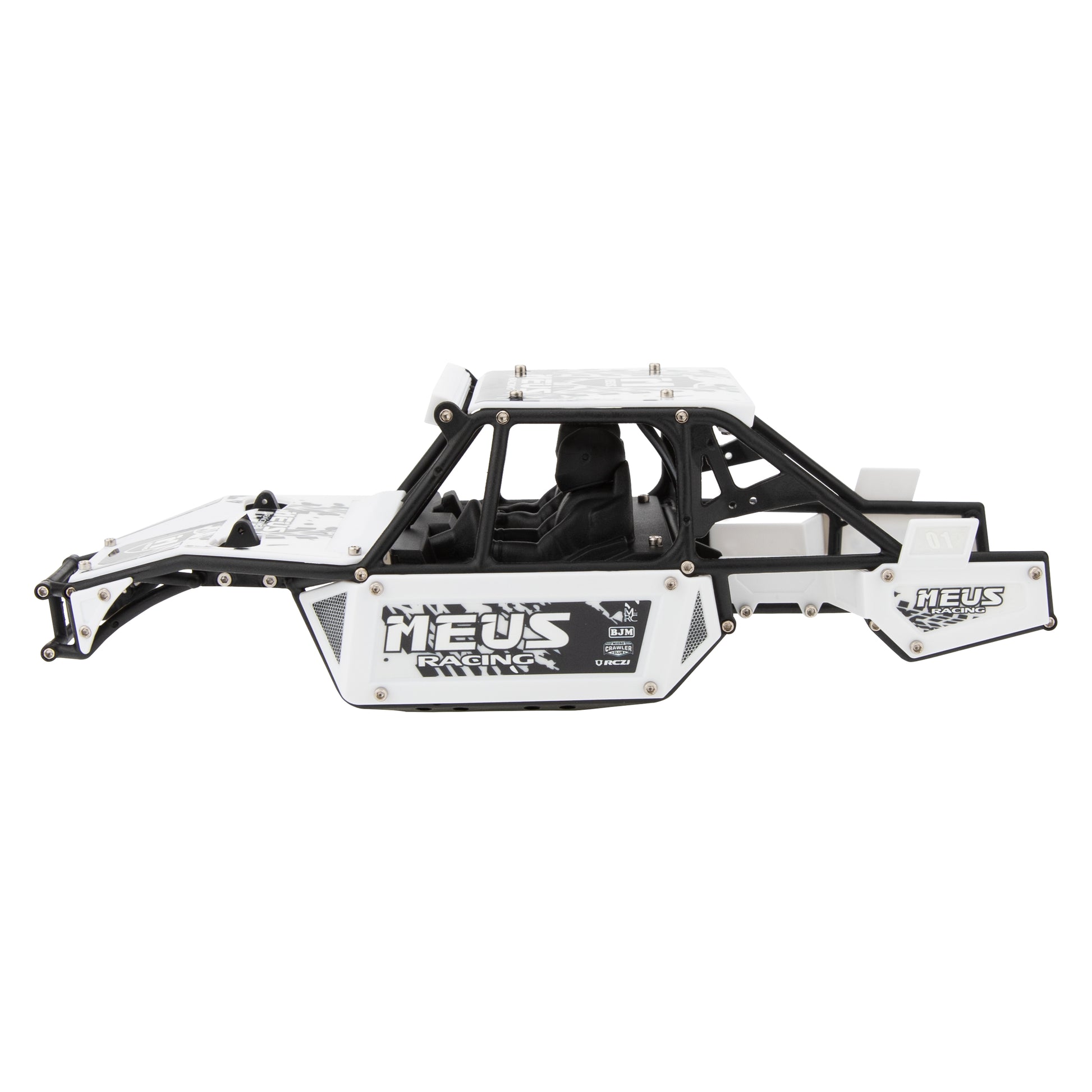 White SCX24 Mantis Roll Cage Chassis Body Shell kit