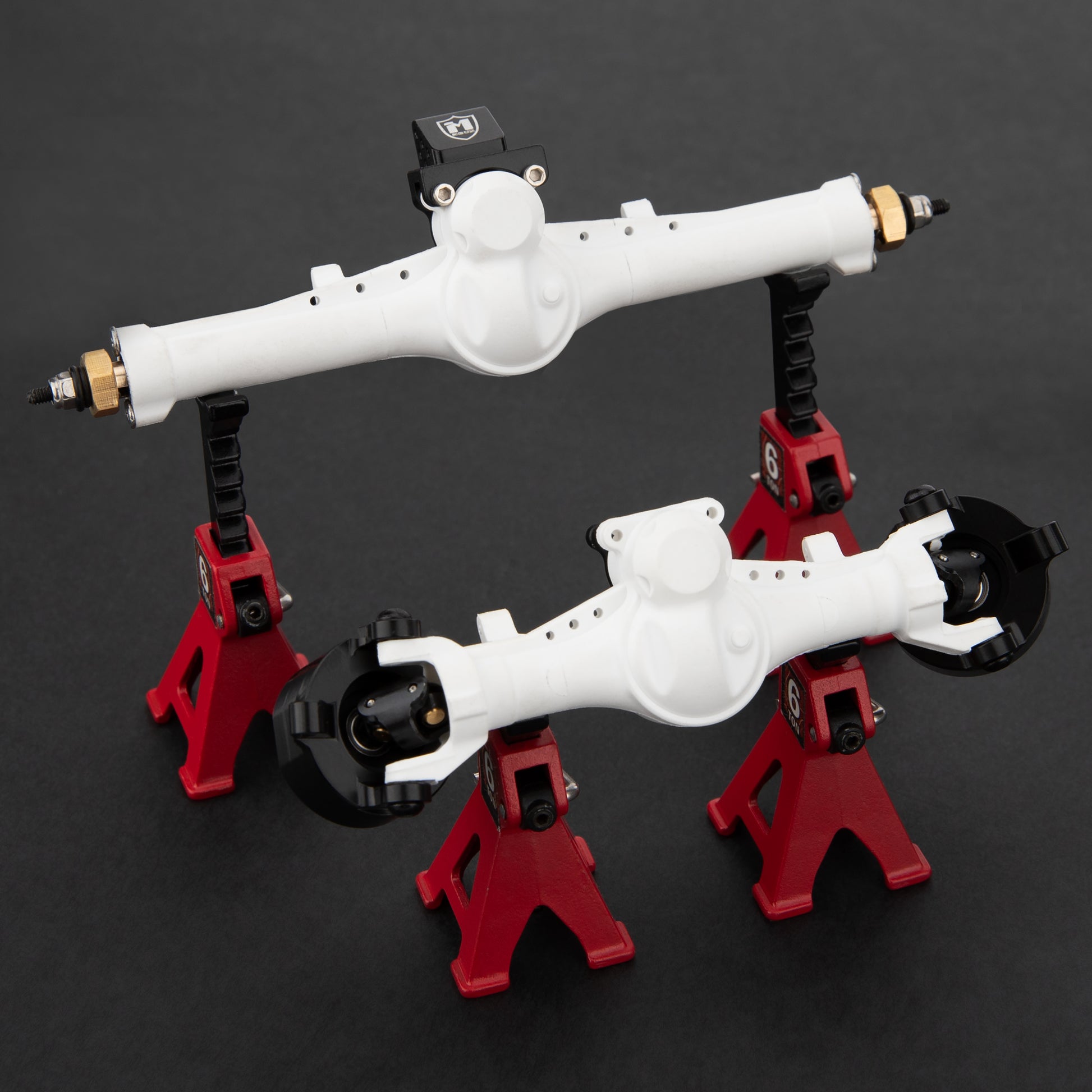 White SCX24 Nylon V2 Isokinetic front Rear Axles