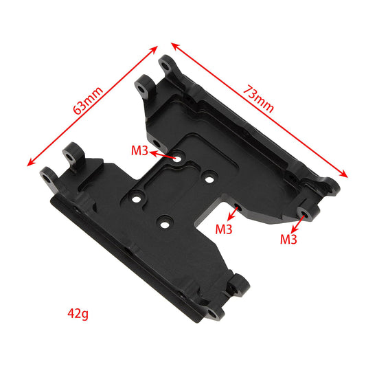 Meus Racing Aluminum Chassis Skid Plate Metal Transmission Plate for AXIAL 1/18 UTB18 Capra TRAIL BUGGY #AXI221000 RC Upgrade Parts Accessories