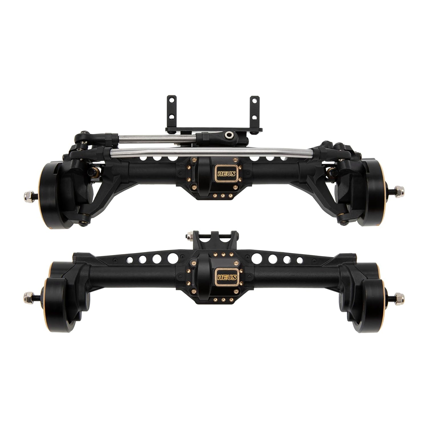 MEUS RACING Plastic Nylon + Brass Portal Axle Front and Rear Axles wit